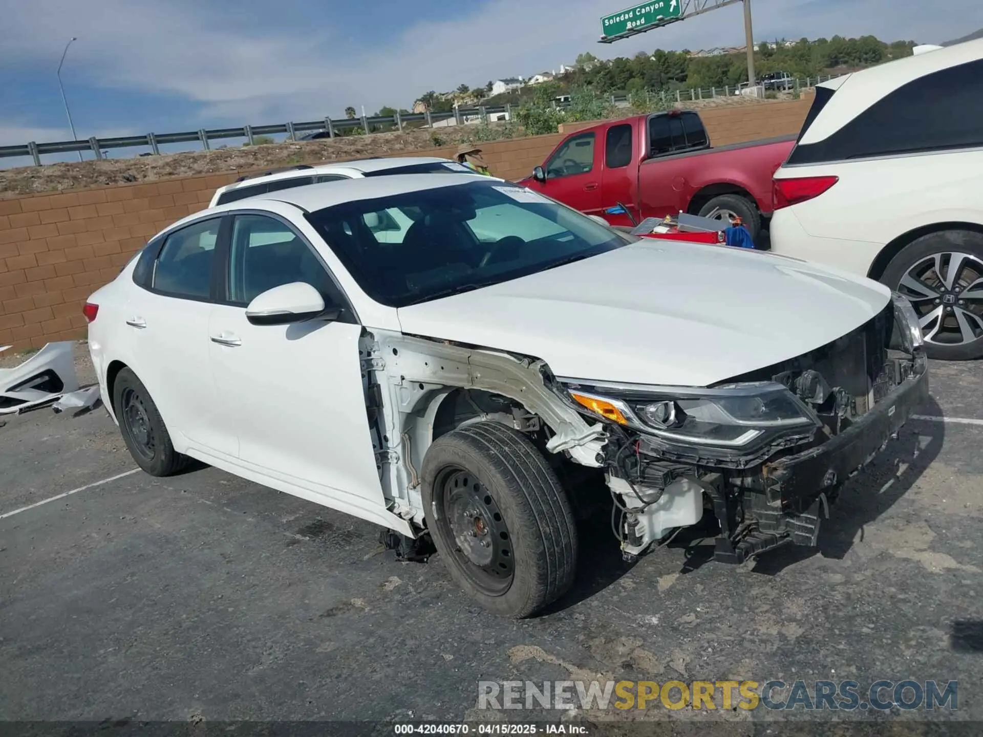 1 Photograph of a damaged car 5XXGT4L33LG404478 KIA OPTIMA 2020