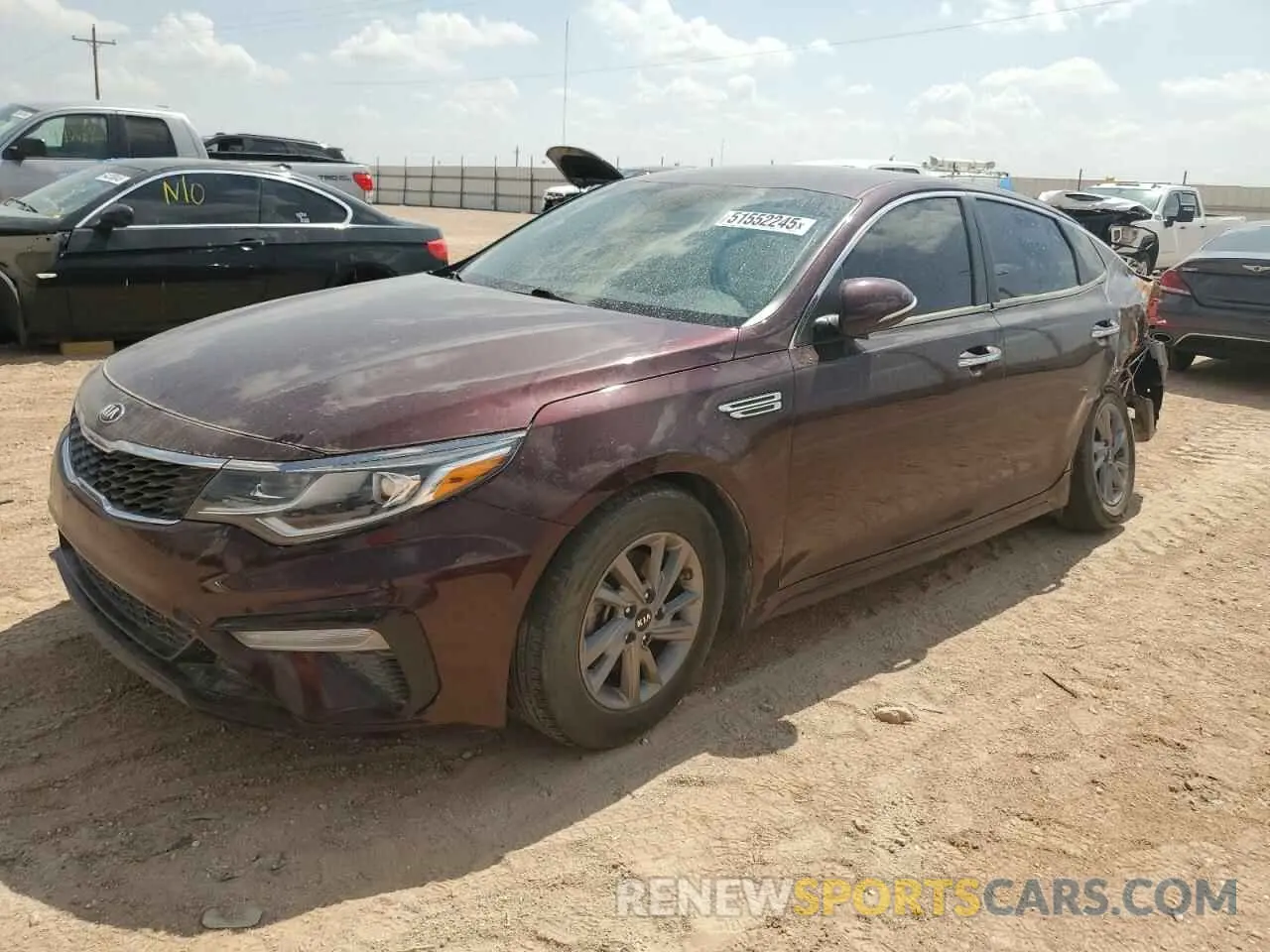 1 Photograph of a damaged car 5XXGT4L39LG425576 KIA OPTIMA 2020