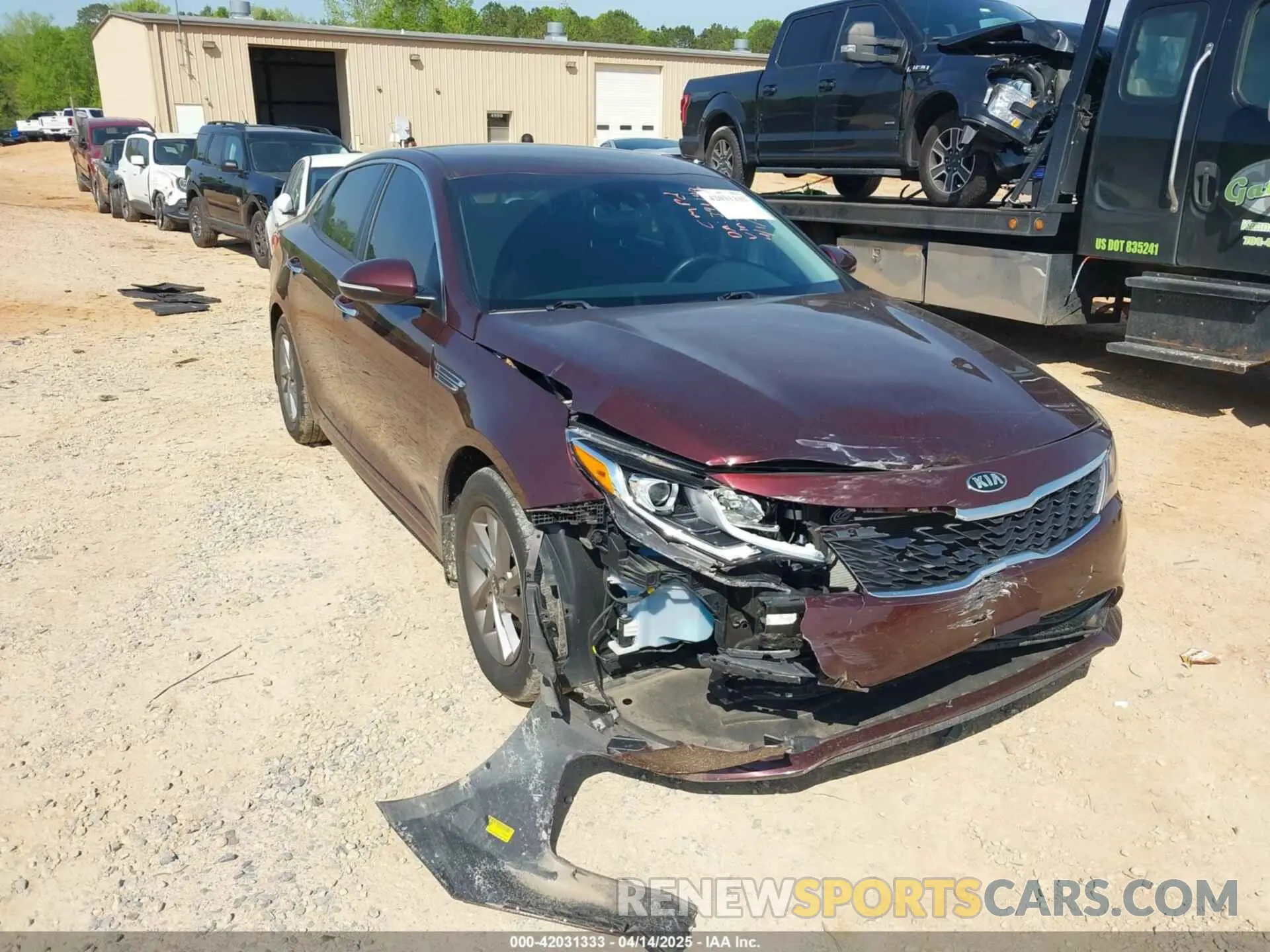 1 Photograph of a damaged car 5XXGT4L3XLG451698 KIA OPTIMA 2020