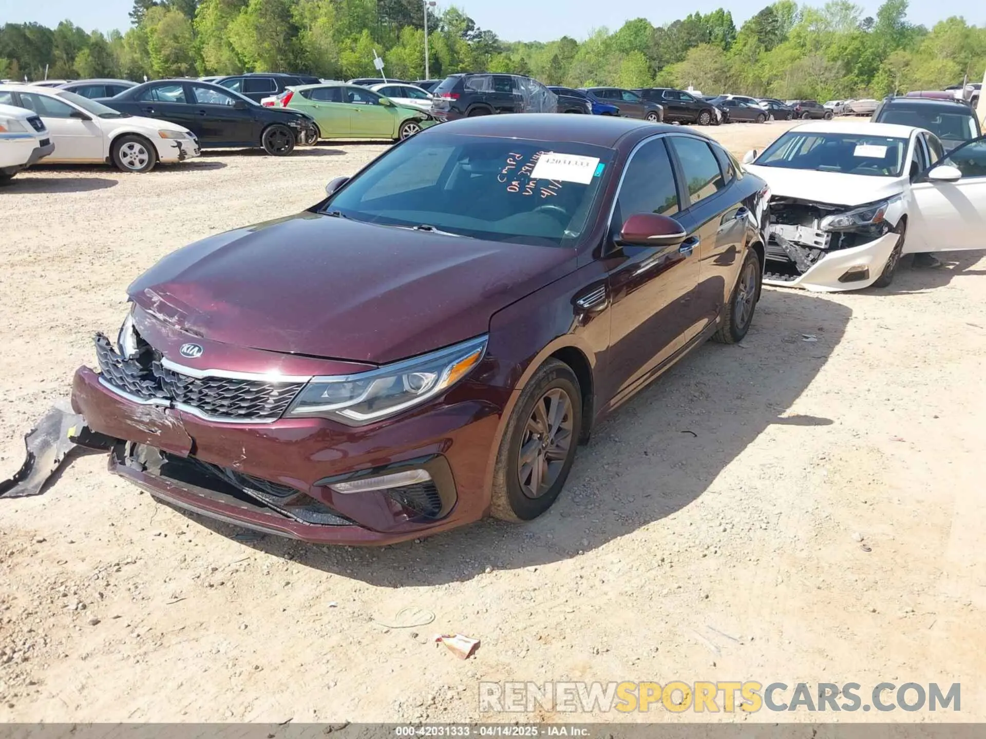 2 Photograph of a damaged car 5XXGT4L3XLG451698 KIA OPTIMA 2020