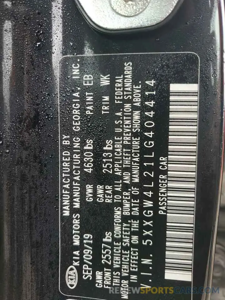 15 Photograph of a damaged car 5XXGW4L21LG404414 KIA OPTIMA 2020