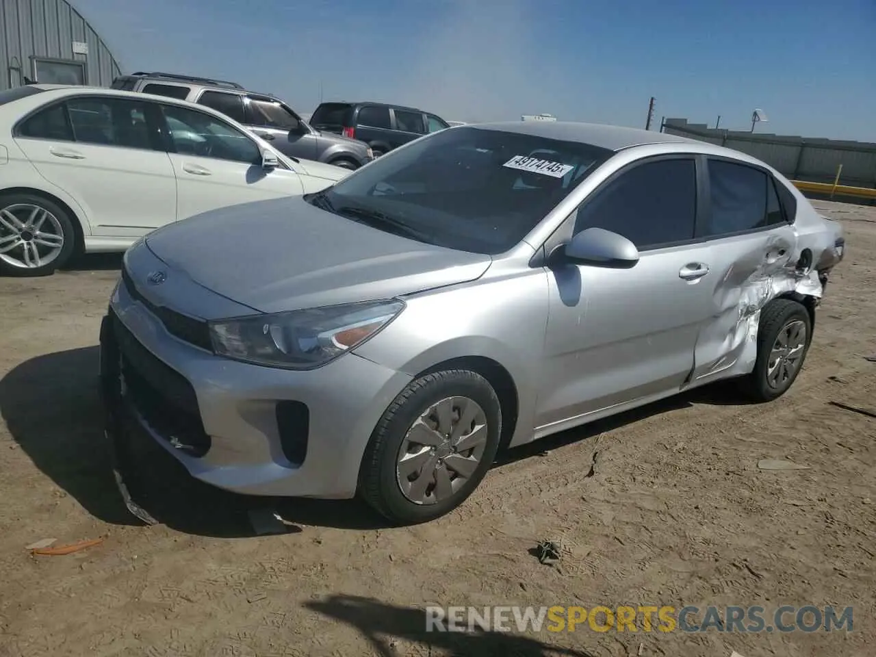 1 Photograph of a damaged car 3KPA24AB0KE158063 KIA RIO 2019
