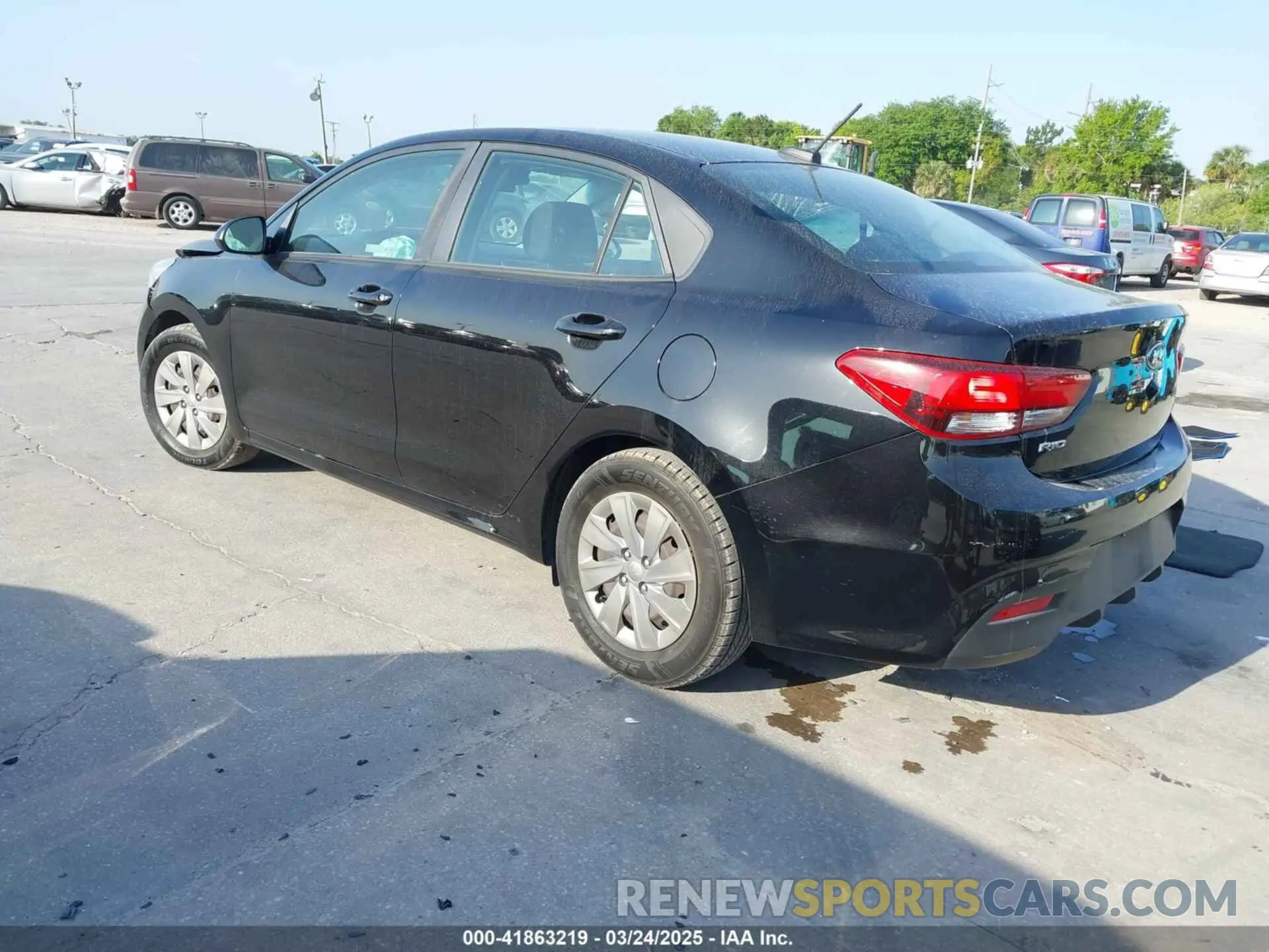 3 Photograph of a damaged car 3KPA24AB1KE198006 KIA RIO 2019