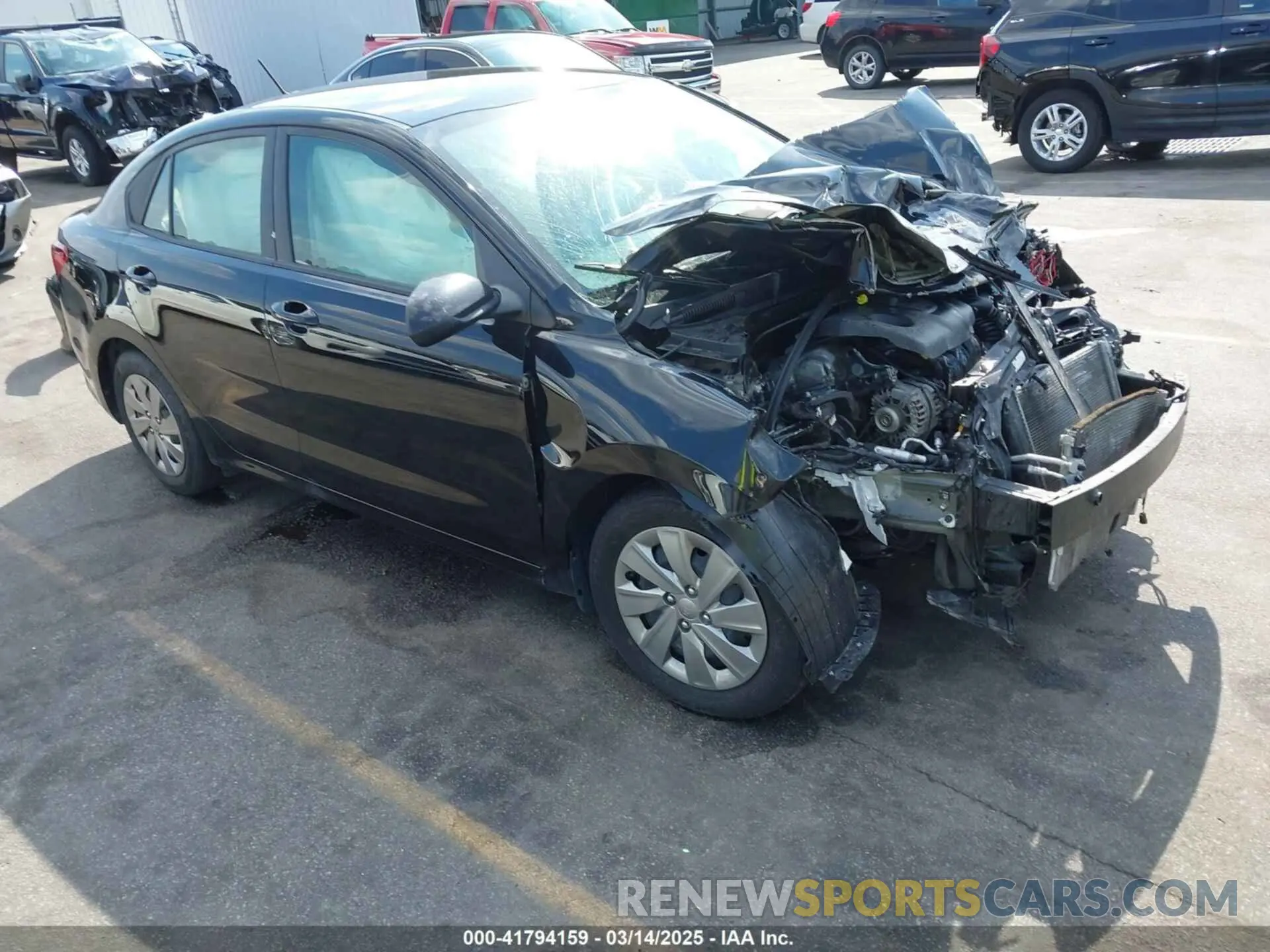 1 Photograph of a damaged car 3KPA24AB1KE210638 KIA RIO 2019