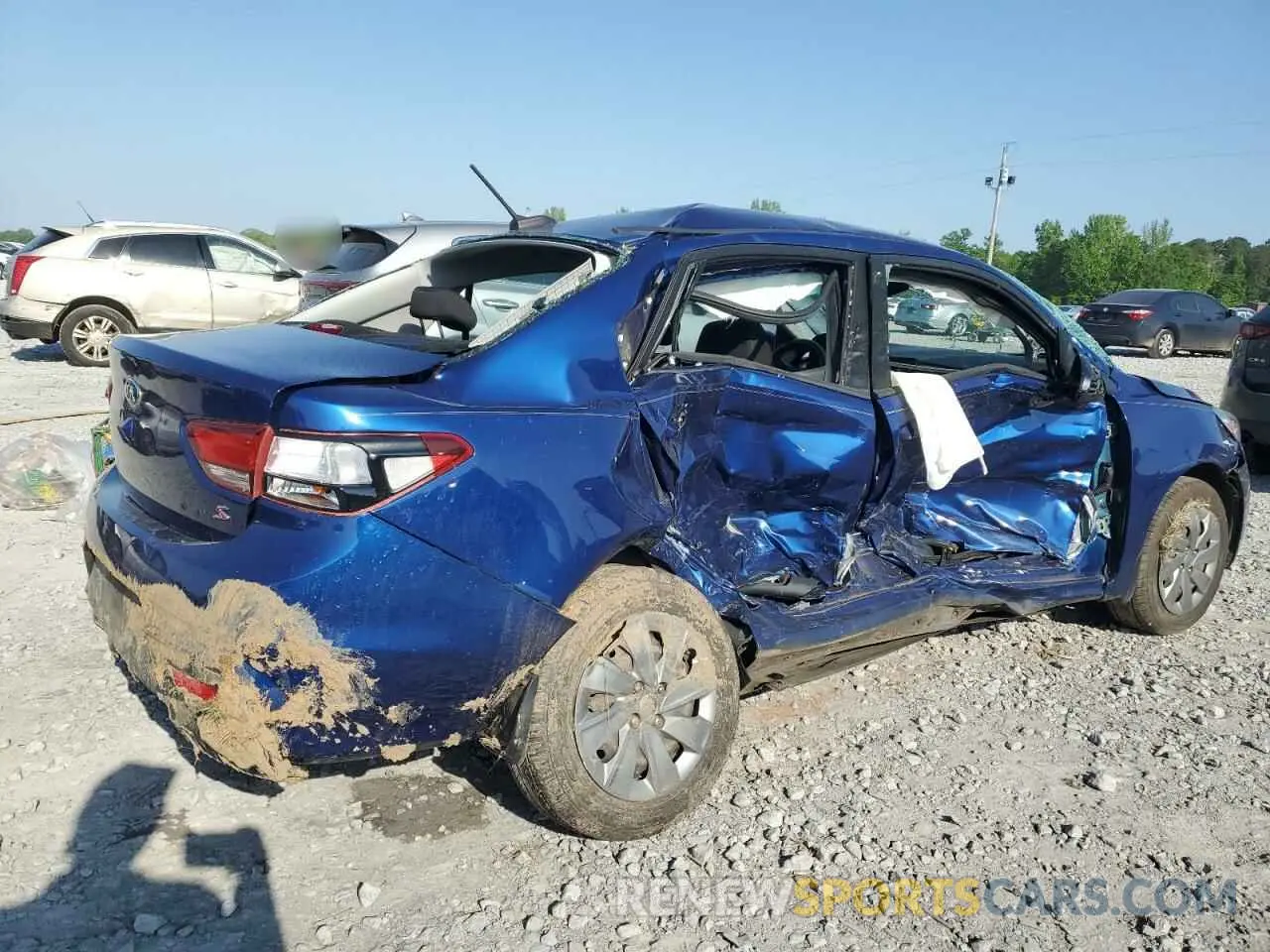3 Photograph of a damaged car 3KPA24AB2KE251442 KIA RIO 2019