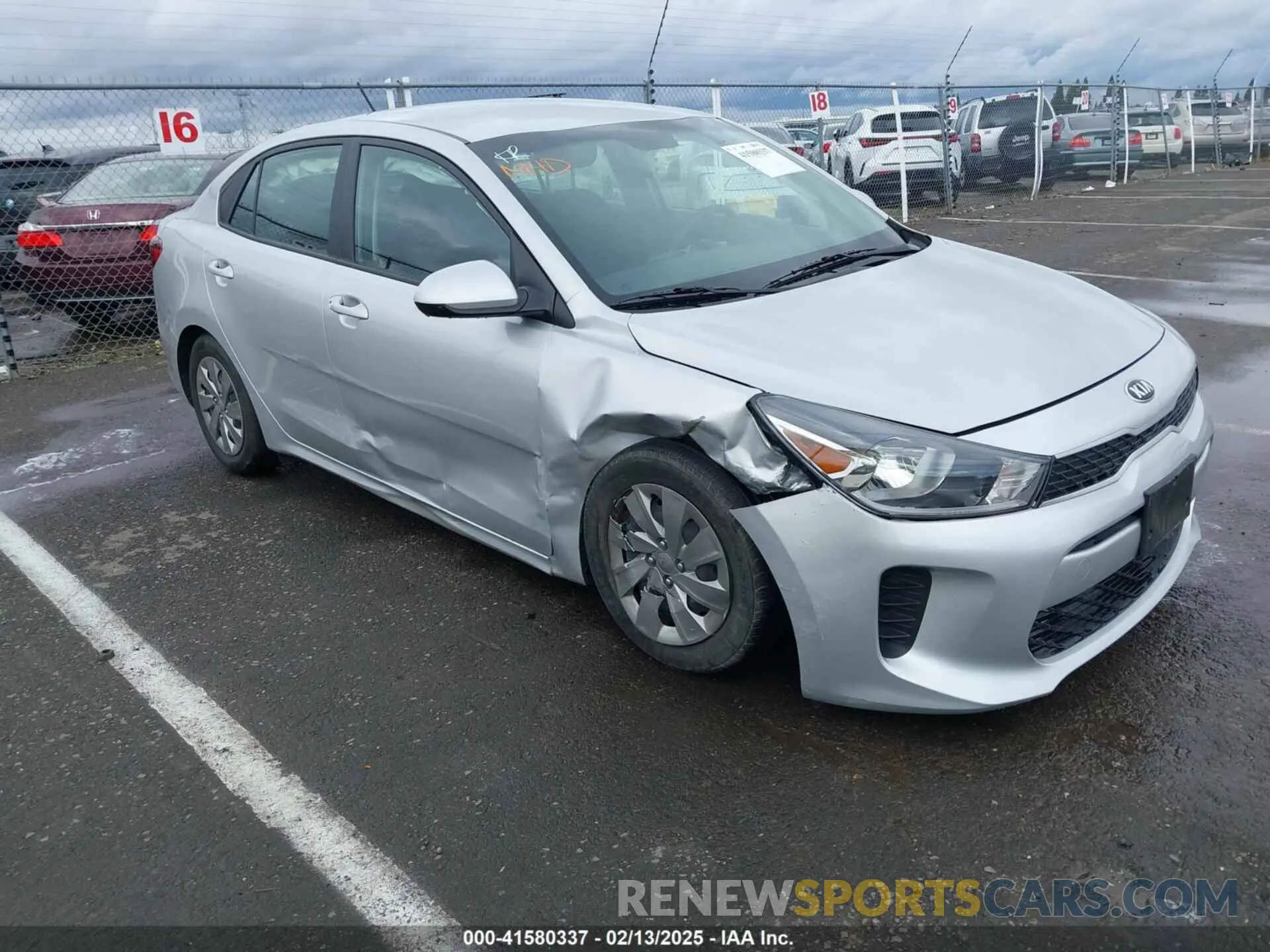1 Photograph of a damaged car 3KPA24AB4KE184794 KIA RIO 2019