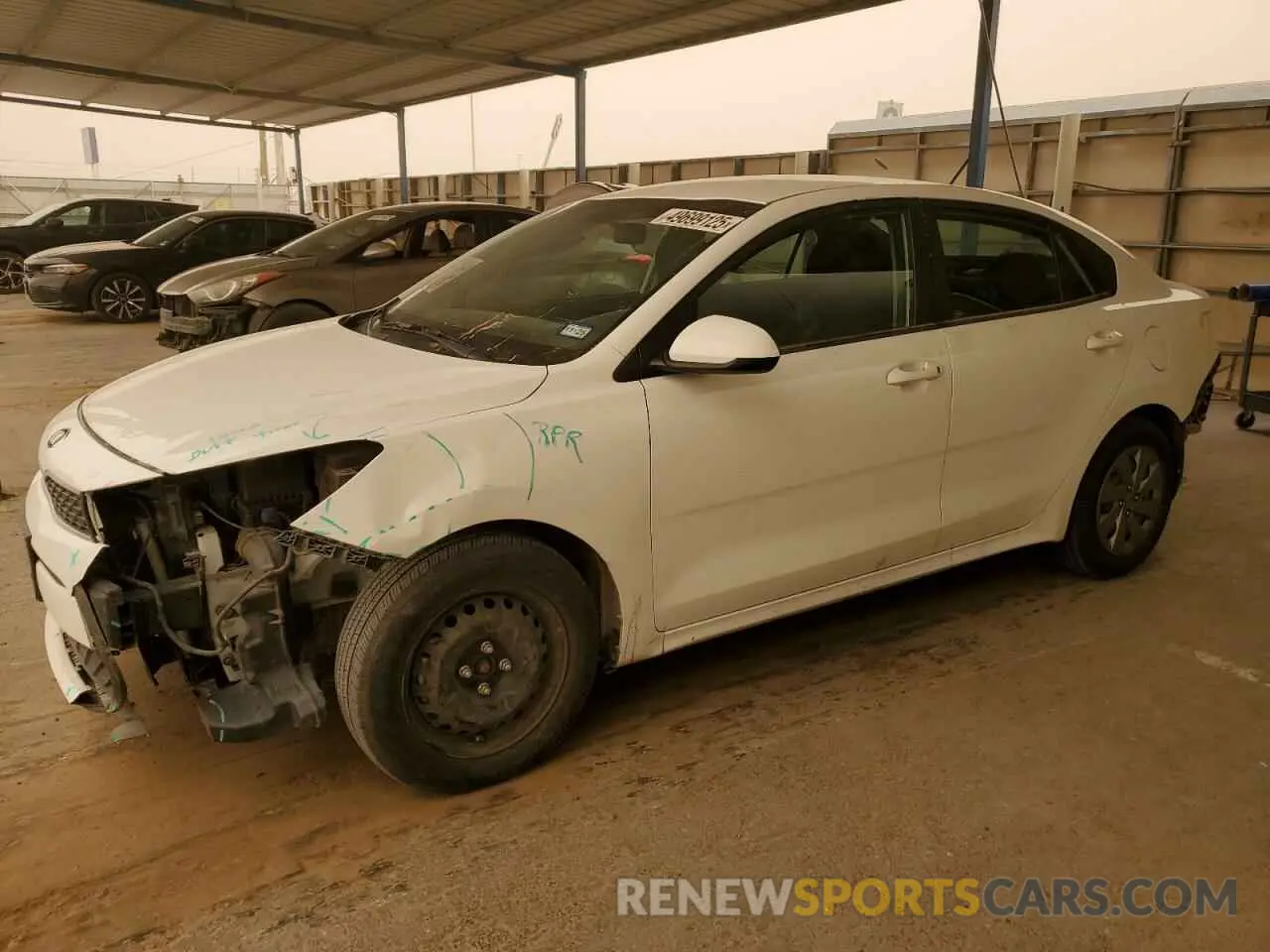 1 Photograph of a damaged car 3KPA24AB4KE220287 KIA RIO 2019