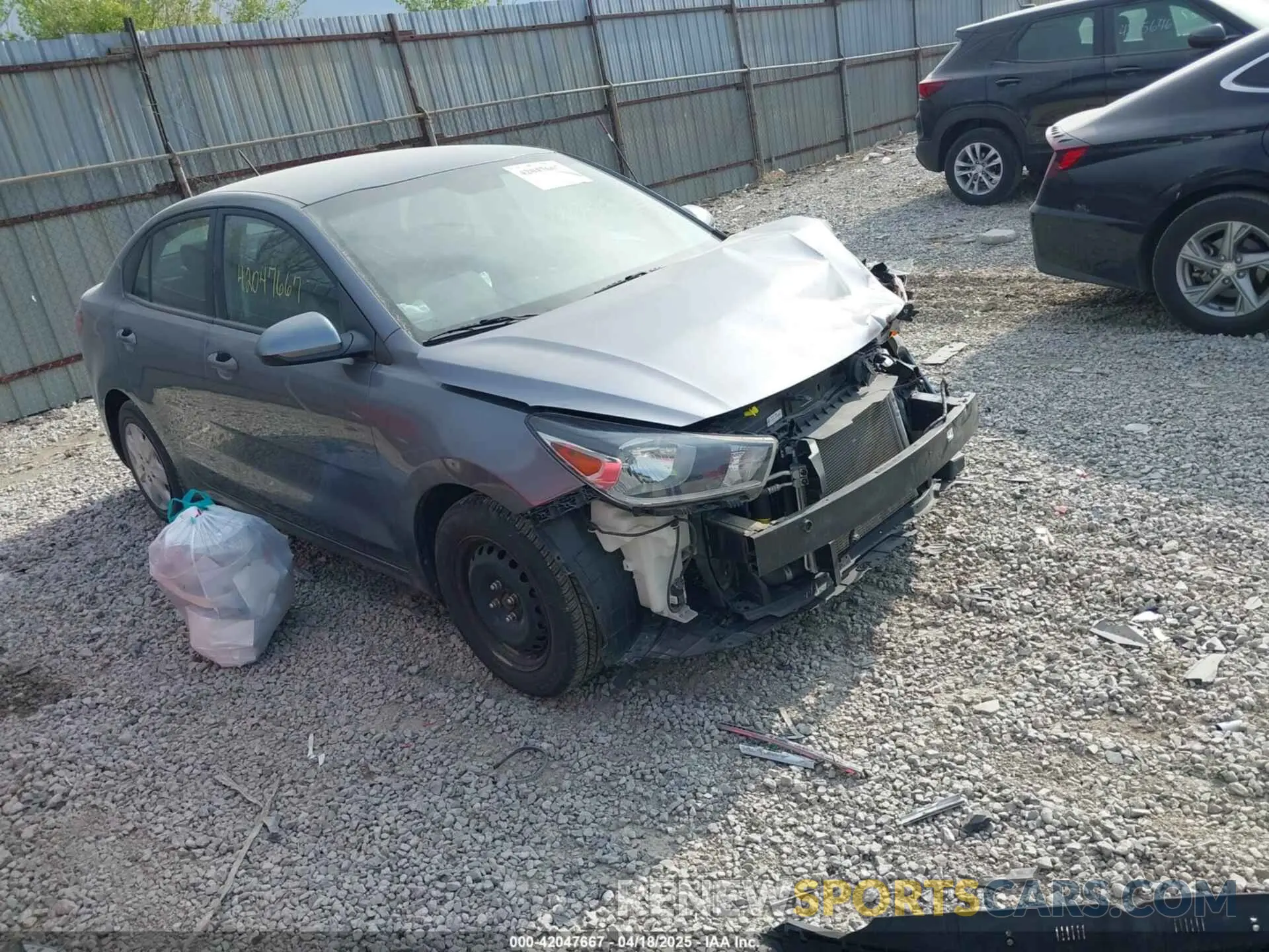 1 Photograph of a damaged car 3KPA24AB5KE239236 KIA RIO 2019