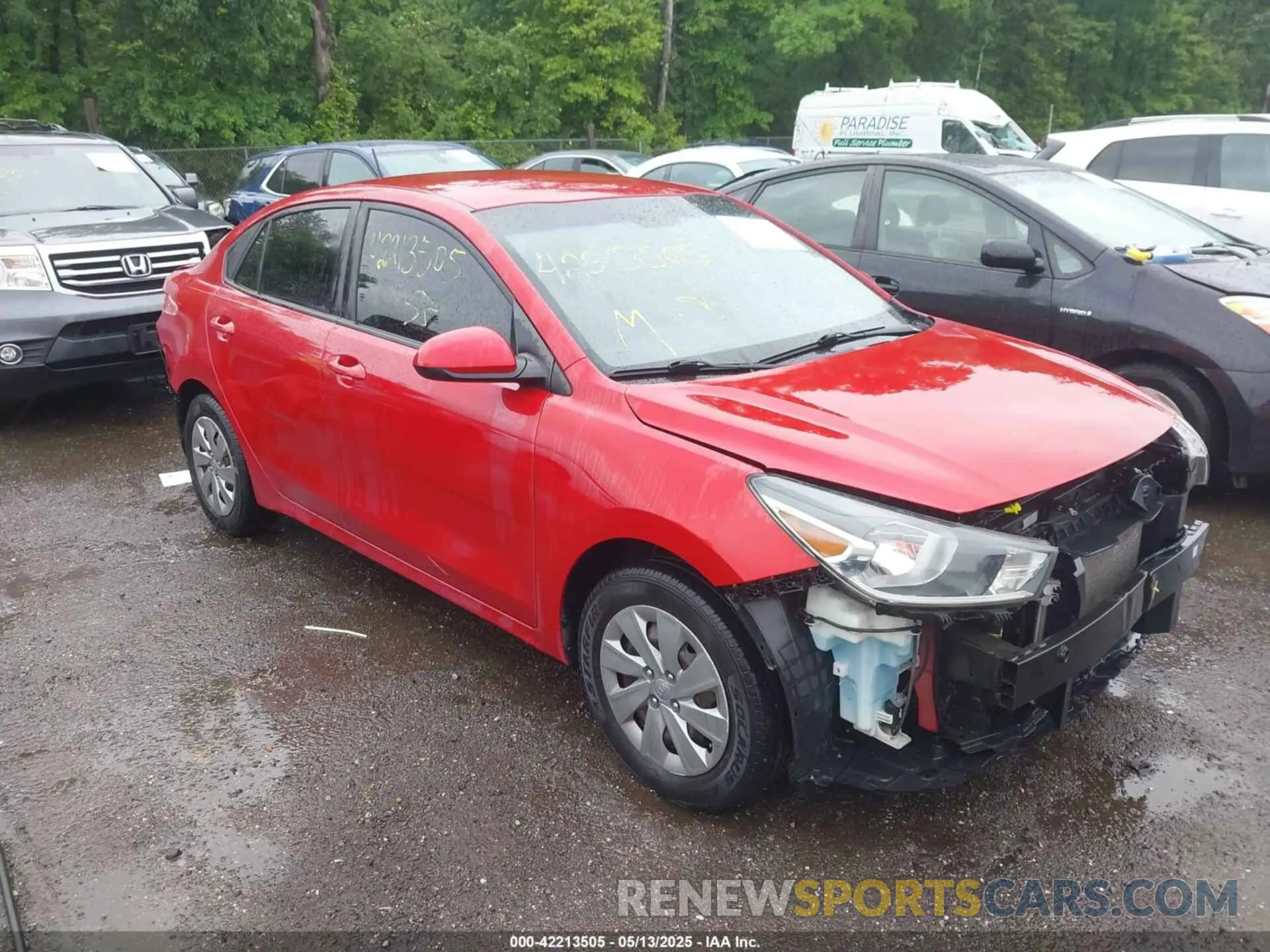 1 Photograph of a damaged car 3KPA24AB6KE167446 KIA RIO 2019