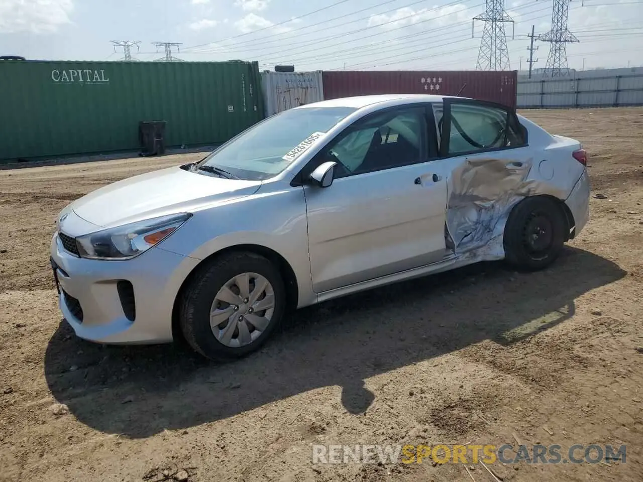 1 Photograph of a damaged car 3KPA24AB6KE172355 KIA RIO 2019