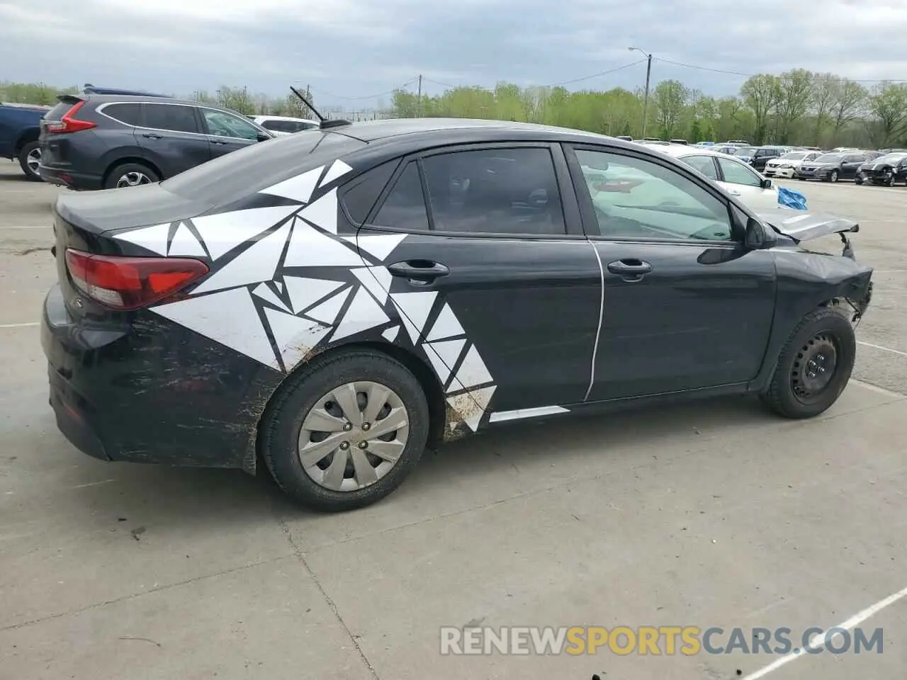 3 Photograph of a damaged car 3KPA24AB7KE171845 KIA RIO 2019