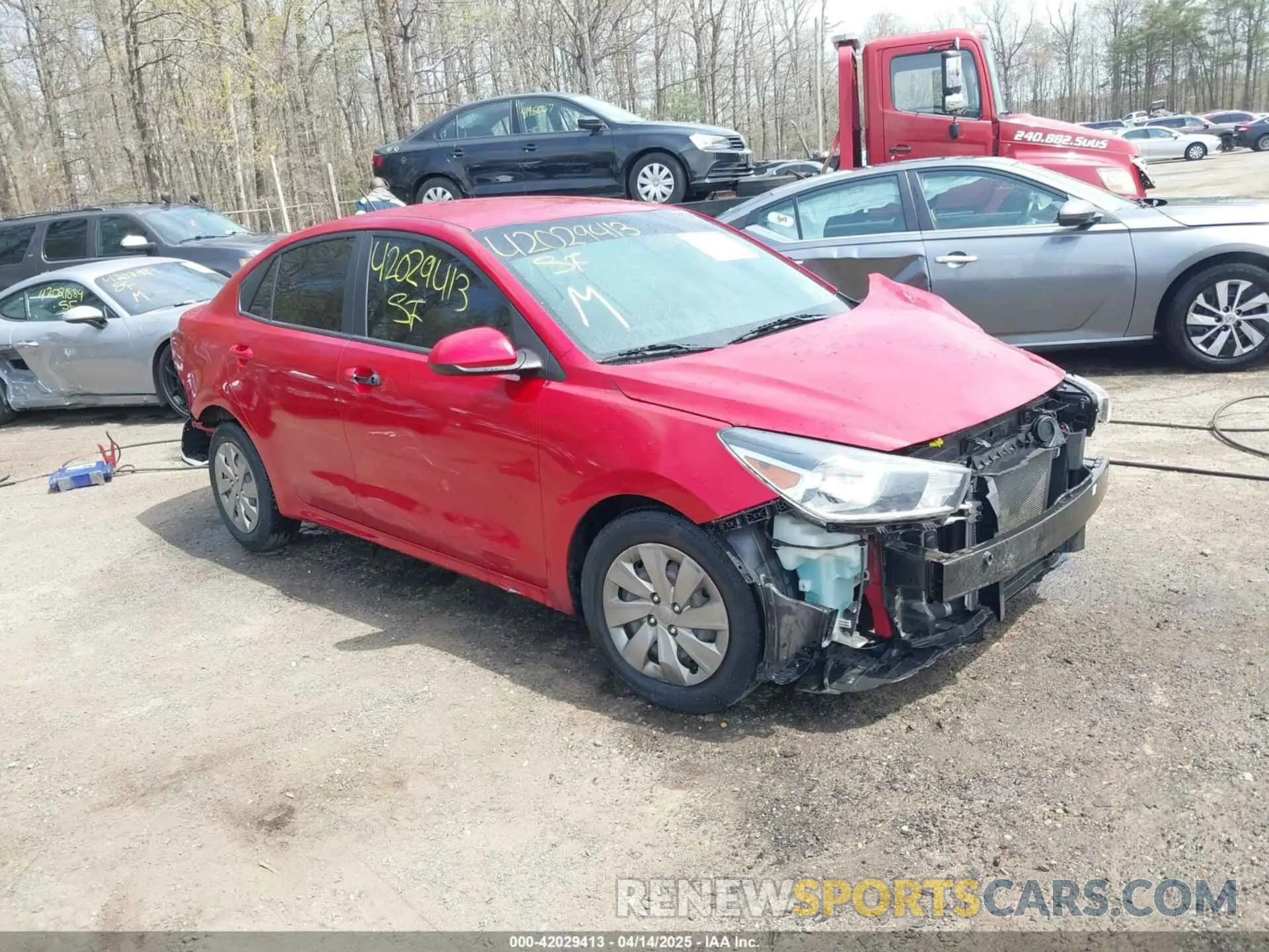 1 Photograph of a damaged car 3KPA24AB8KE223144 KIA RIO 2019