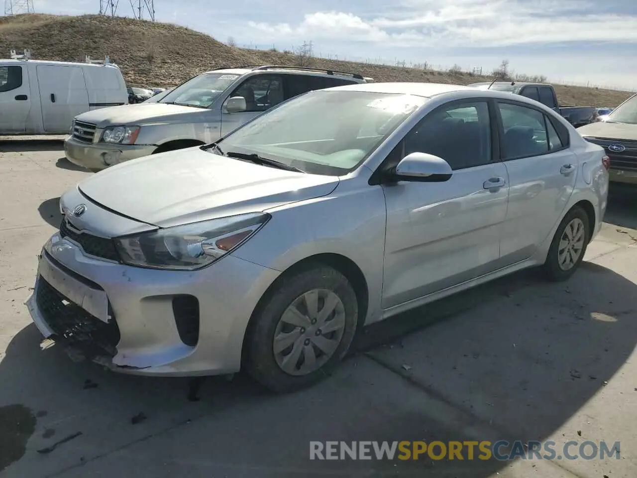 1 Photograph of a damaged car 3KPA24ABXKE160838 KIA RIO 2019