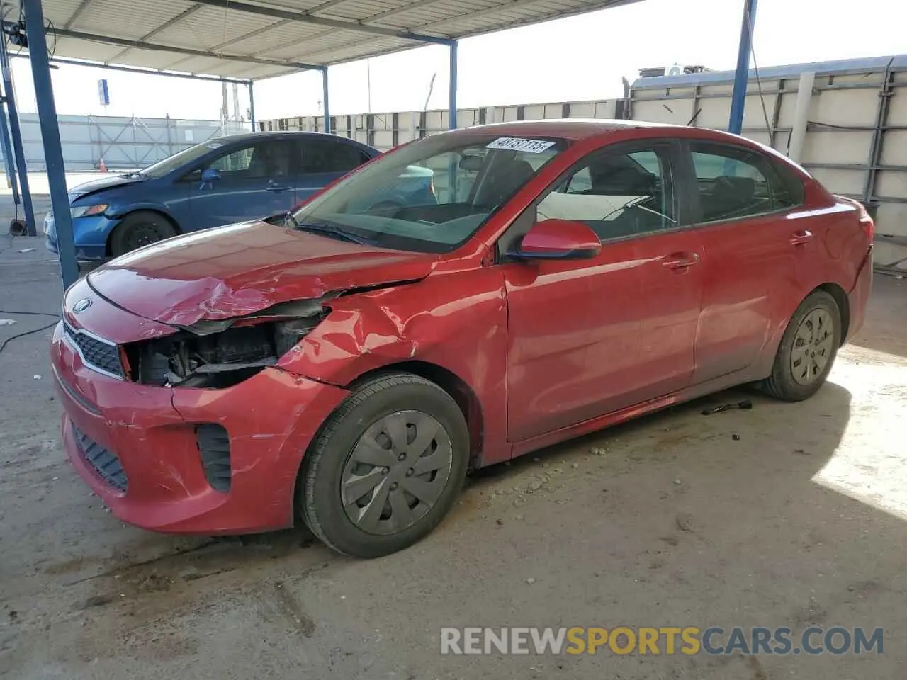 1 Photograph of a damaged car 3KPA24ABXKE214302 KIA RIO 2019