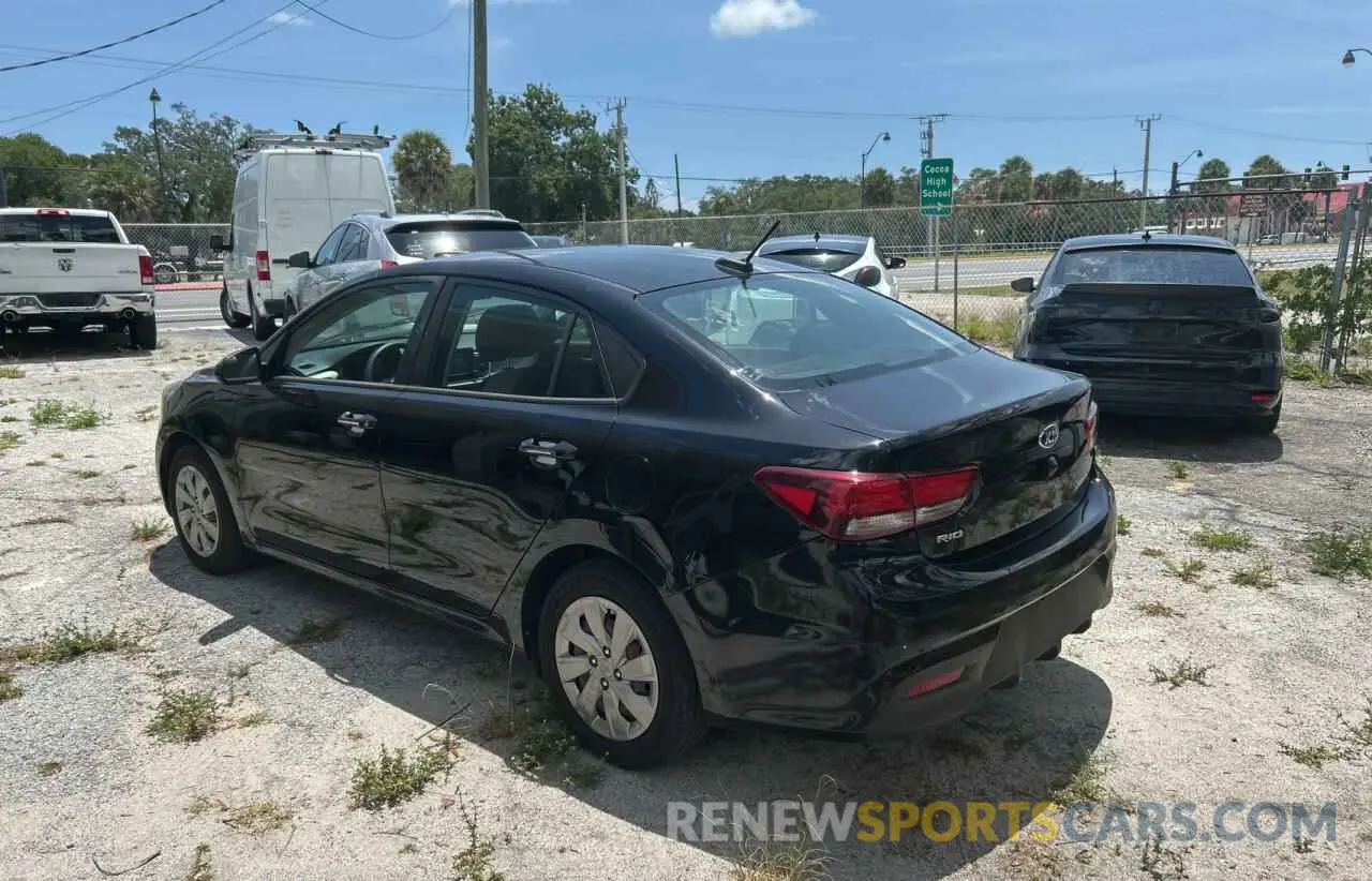 3 Photograph of a damaged car 3KPA24AD0LE335357 KIA RIO 2020