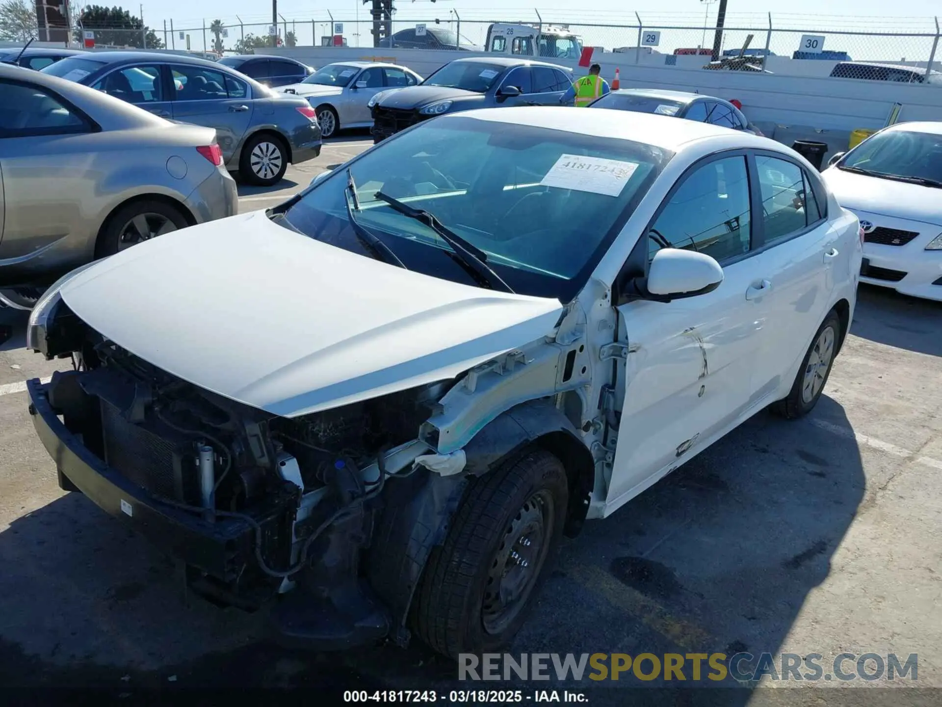 6 Photograph of a damaged car 3KPA24AD1LE313500 KIA RIO 2020
