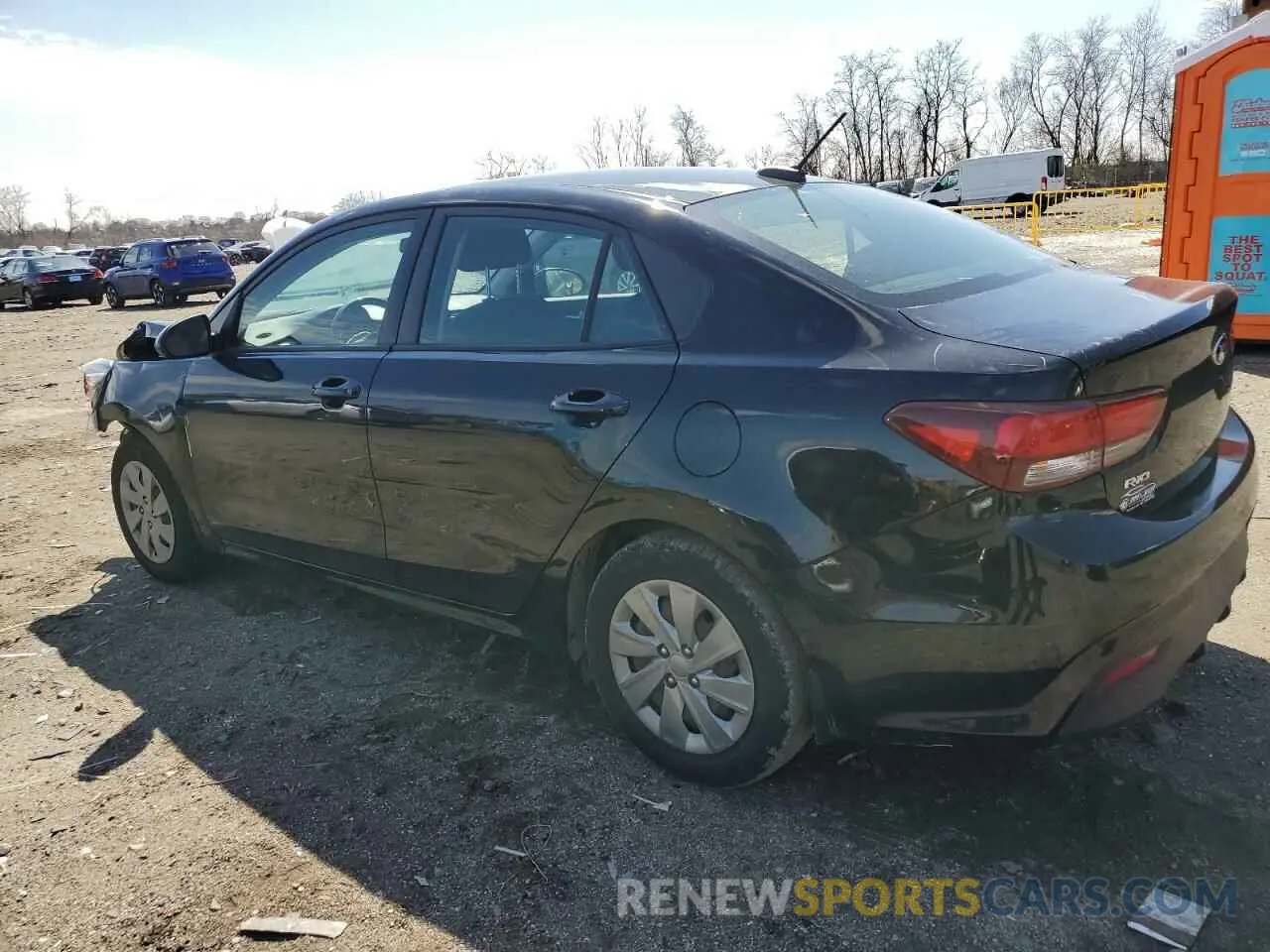 2 Photograph of a damaged car 3KPA24AD4LE298992 KIA RIO 2020