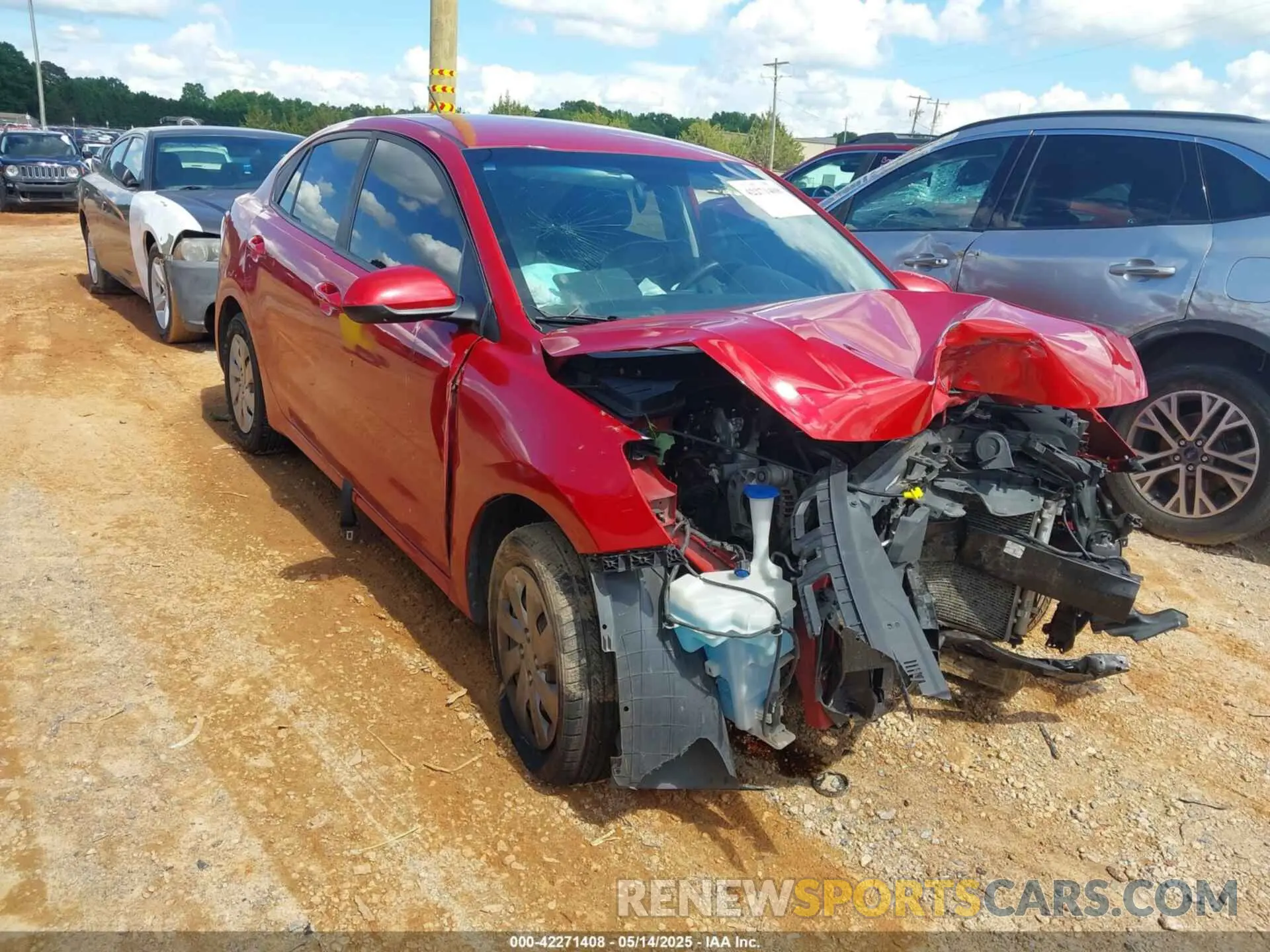 1 Photograph of a damaged car 3KPA24AD6LE284320 KIA RIO 2020