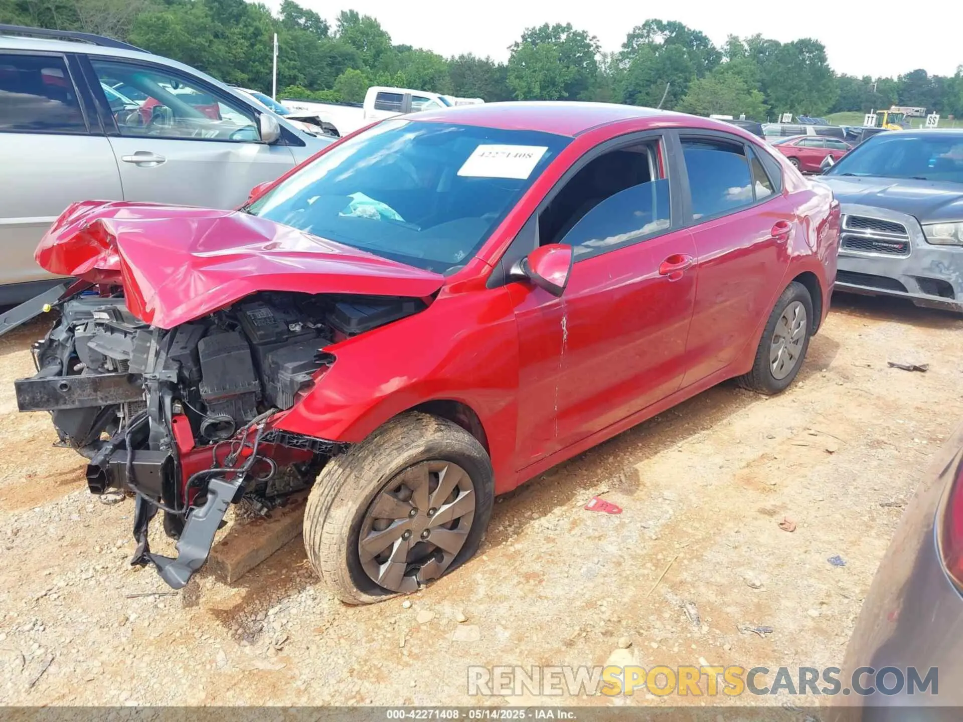 2 Photograph of a damaged car 3KPA24AD6LE284320 KIA RIO 2020