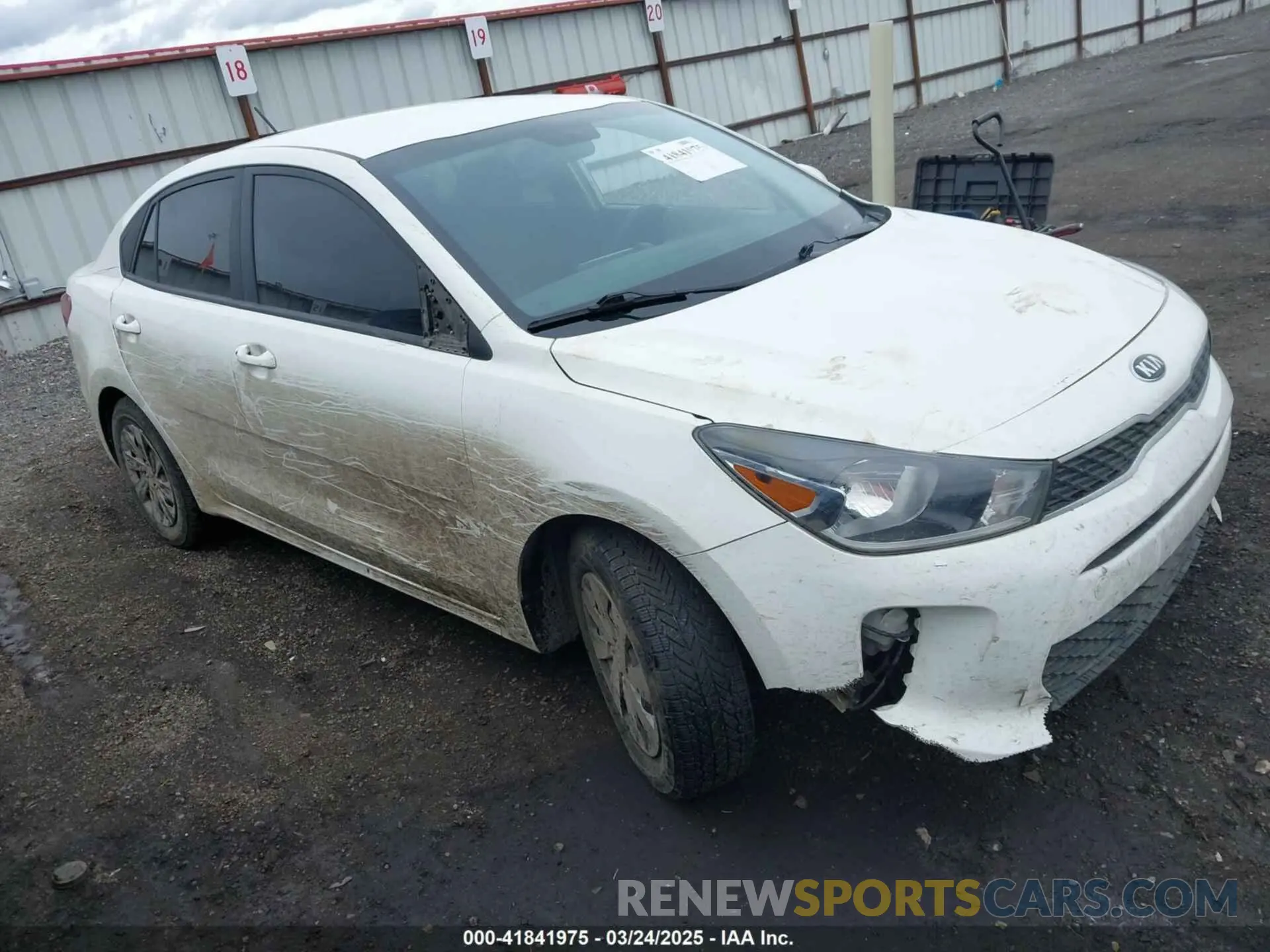 1 Photograph of a damaged car 3KPA24AD8LE343853 KIA RIO 2020