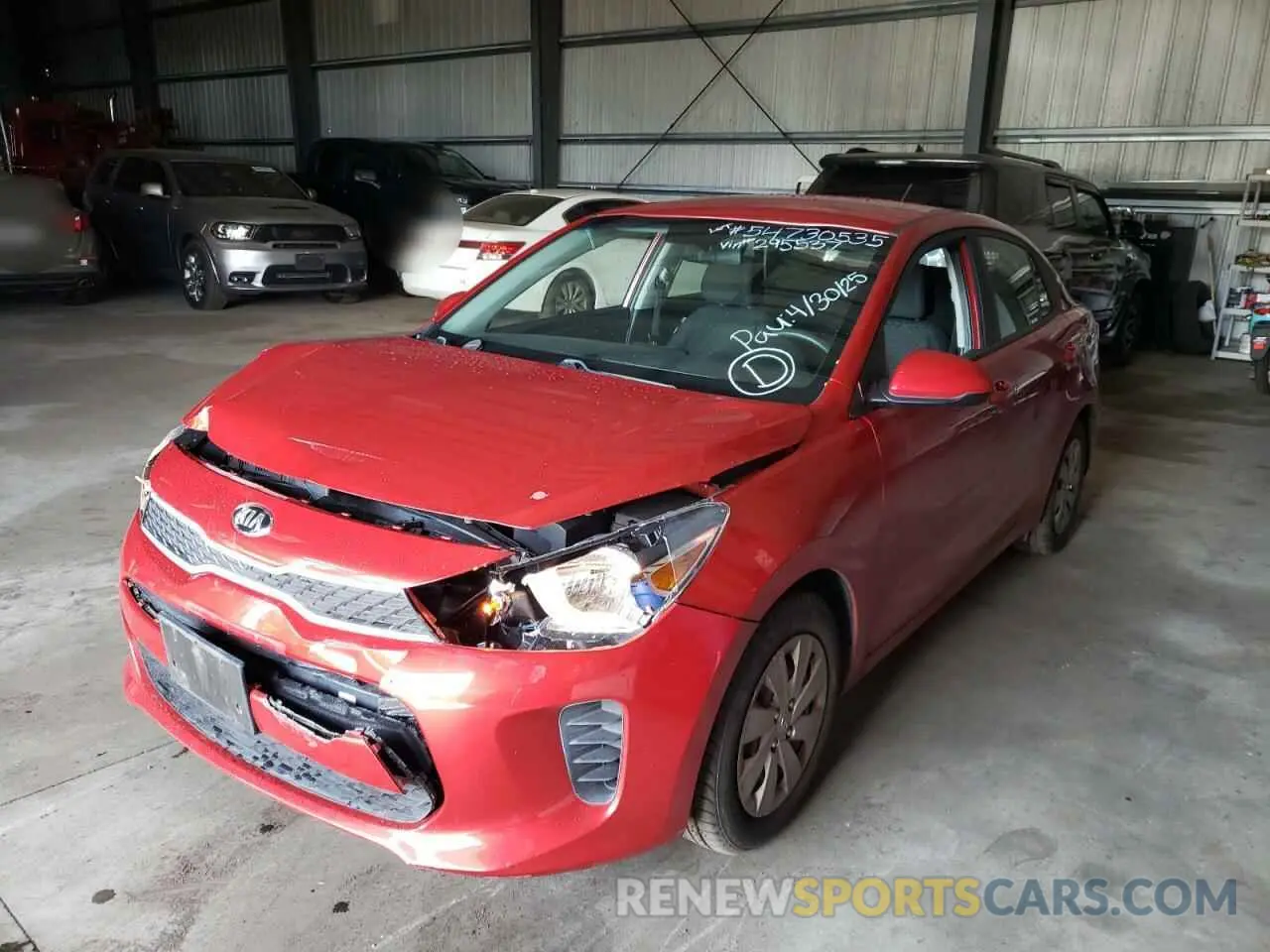 1 Photograph of a damaged car 3KPA24AD9LE295537 KIA RIO 2020