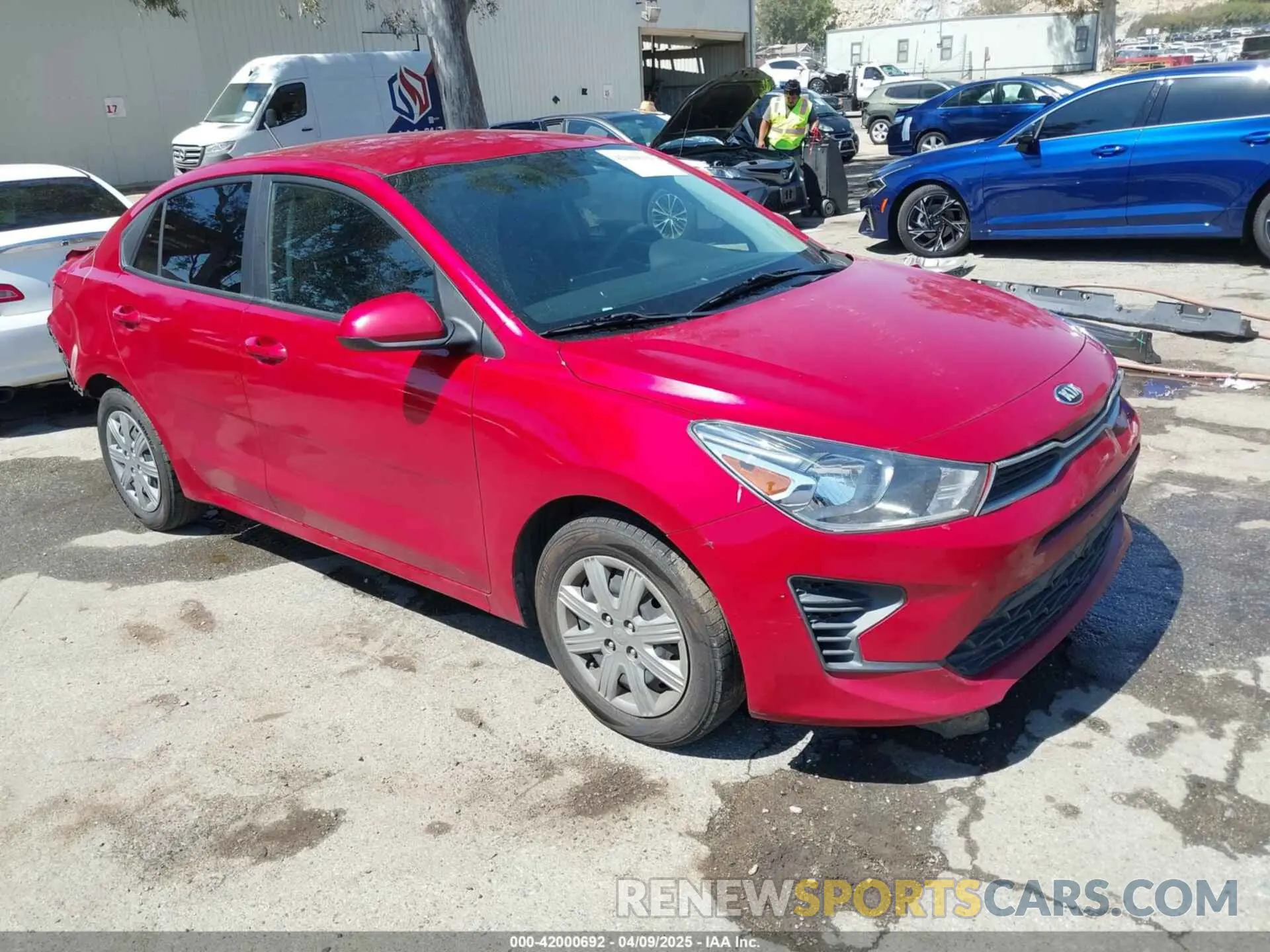 1 Photograph of a damaged car 3KPA24AD0ME370062 KIA RIO 2021