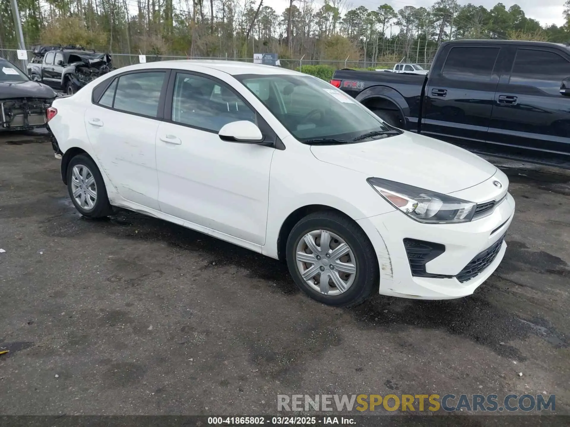 1 Photograph of a damaged car 3KPA24AD0ME395186 KIA RIO 2021