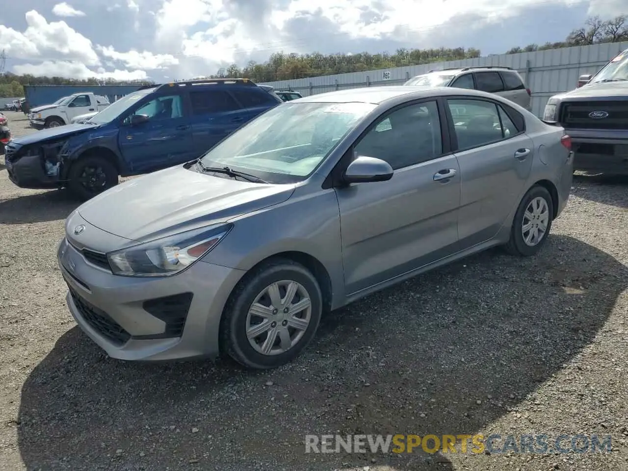1 Photograph of a damaged car 3KPA24AD0ME428803 KIA RIO 2021