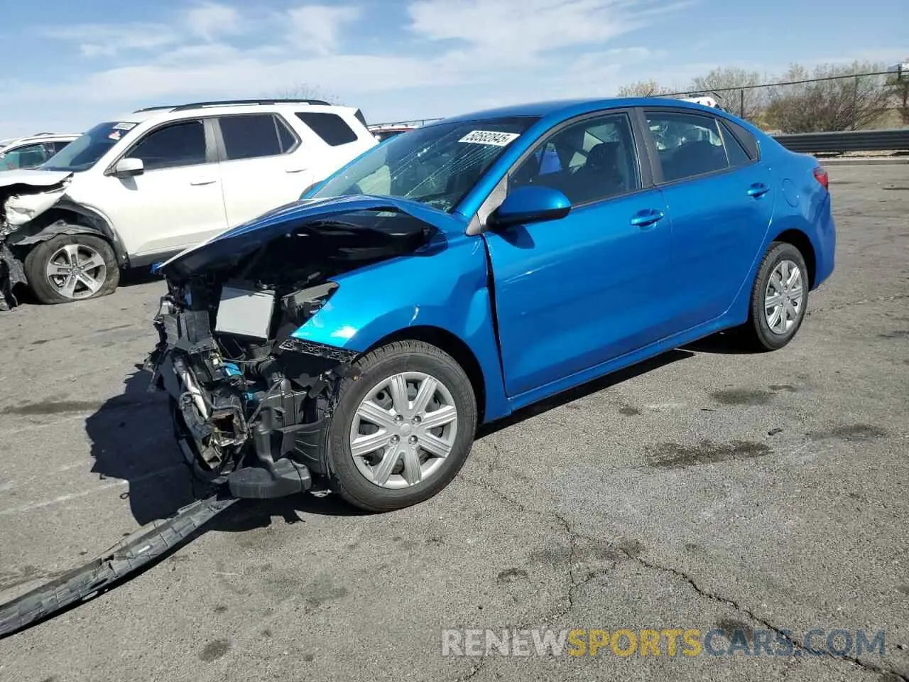 1 Photograph of a damaged car 3KPA24AD1ME364884 KIA RIO 2021