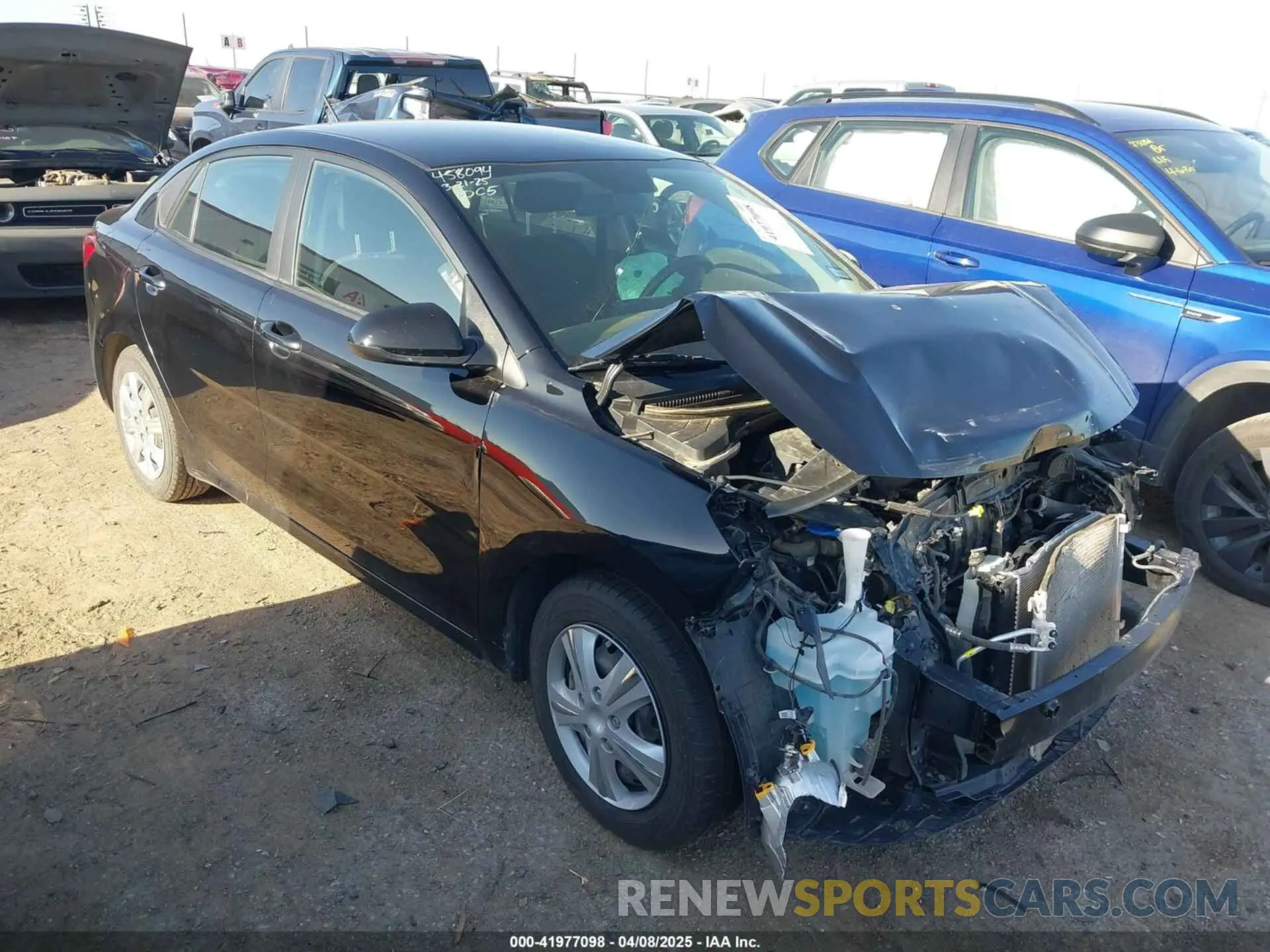 1 Photograph of a damaged car 3KPA24AD1ME365064 KIA RIO 2021