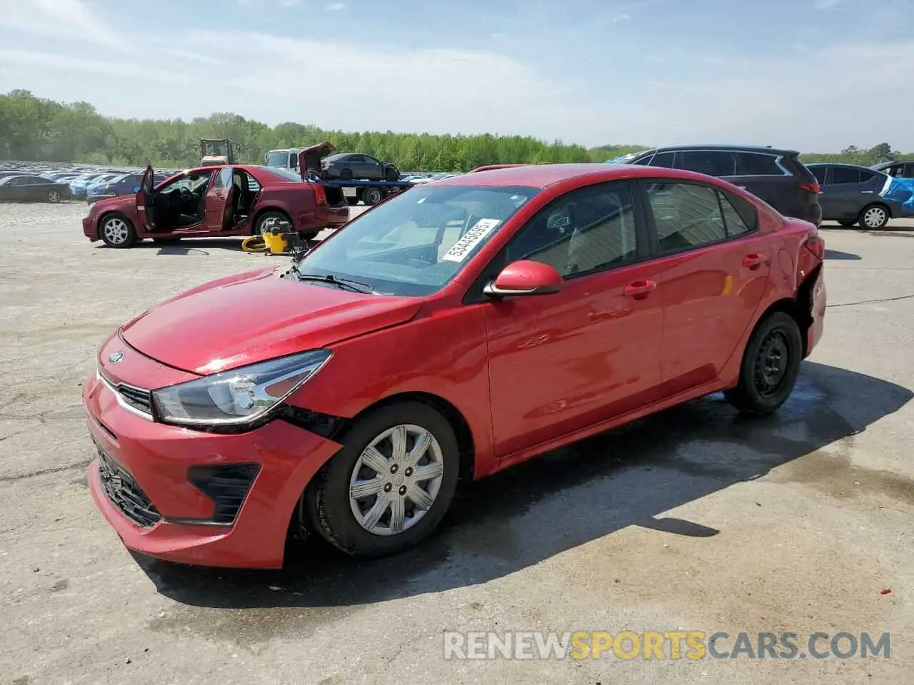 1 Photograph of a damaged car 3KPA24AD1ME378395 KIA RIO 2021