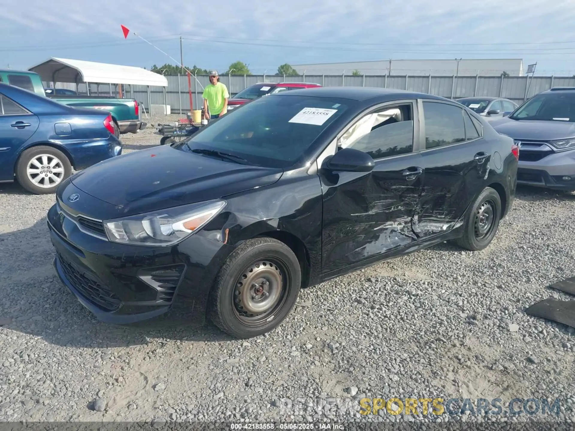 2 Photograph of a damaged car 3KPA24AD1ME418166 KIA RIO 2021