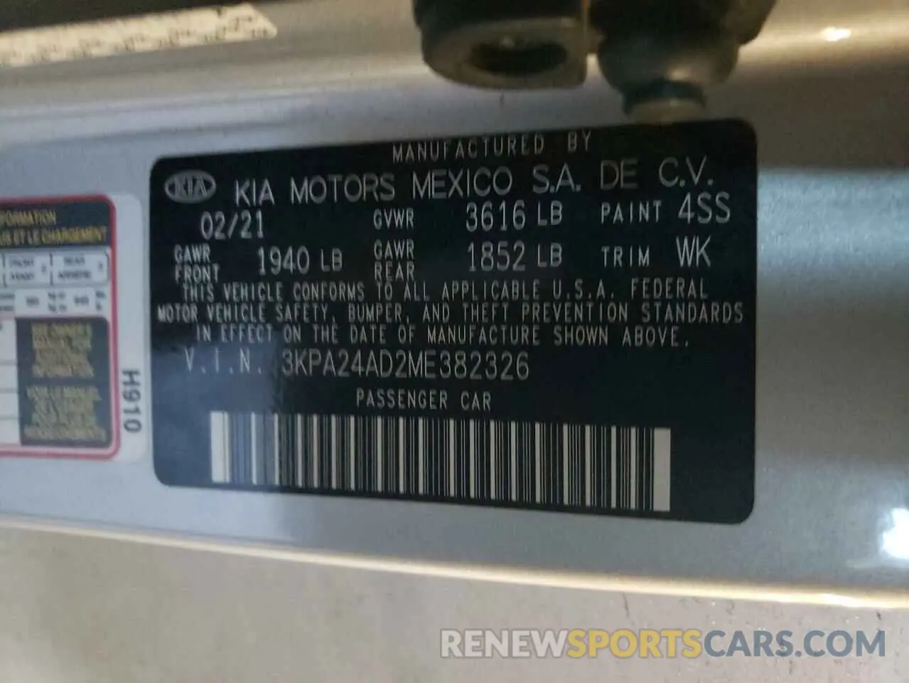 13 Photograph of a damaged car 3KPA24AD2ME382326 KIA RIO 2021