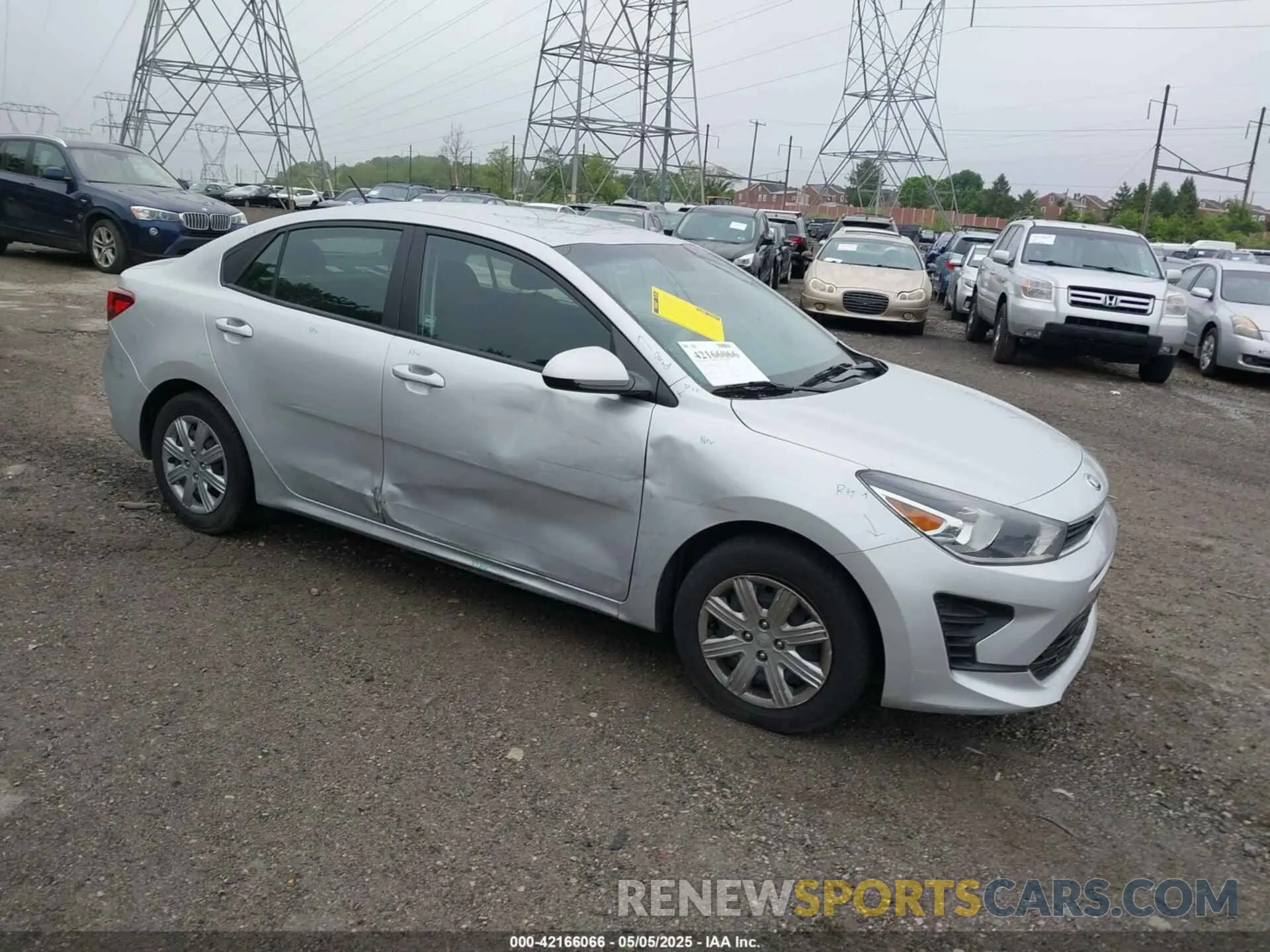 1 Photograph of a damaged car 3KPA24AD3ME366278 KIA RIO 2021
