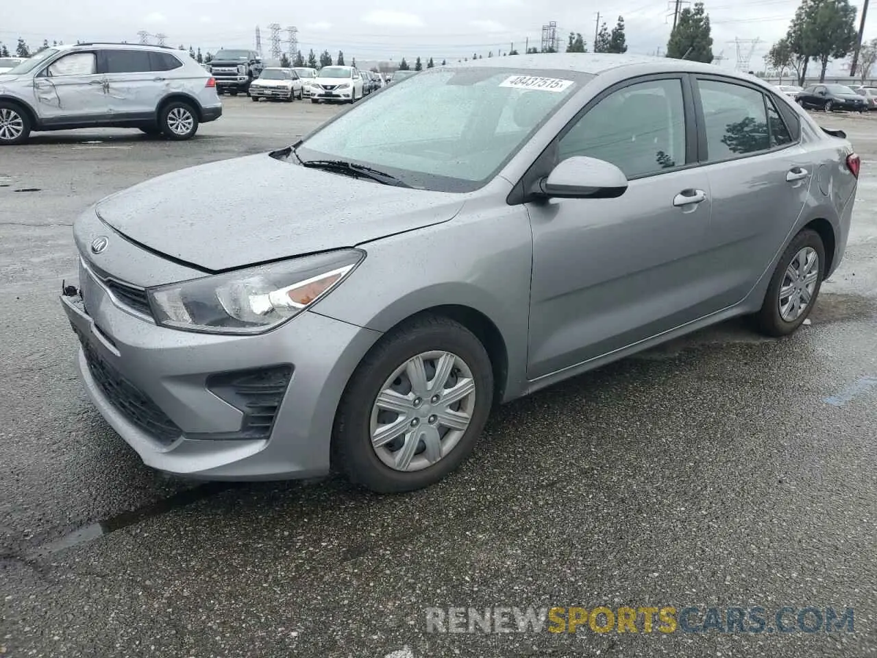 1 Photograph of a damaged car 3KPA24AD3ME367351 KIA RIO 2021
