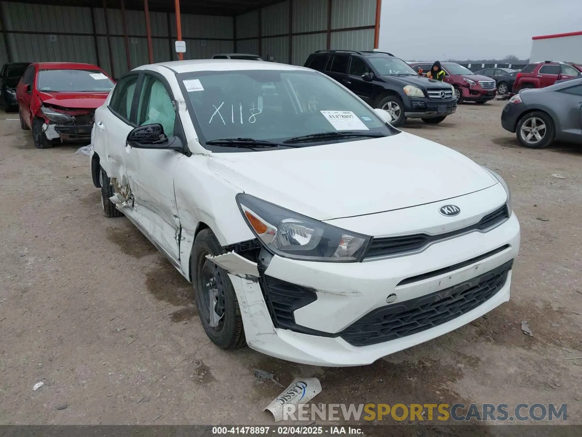 1 Photograph of a damaged car 3KPA24AD3ME382481 KIA RIO 2021