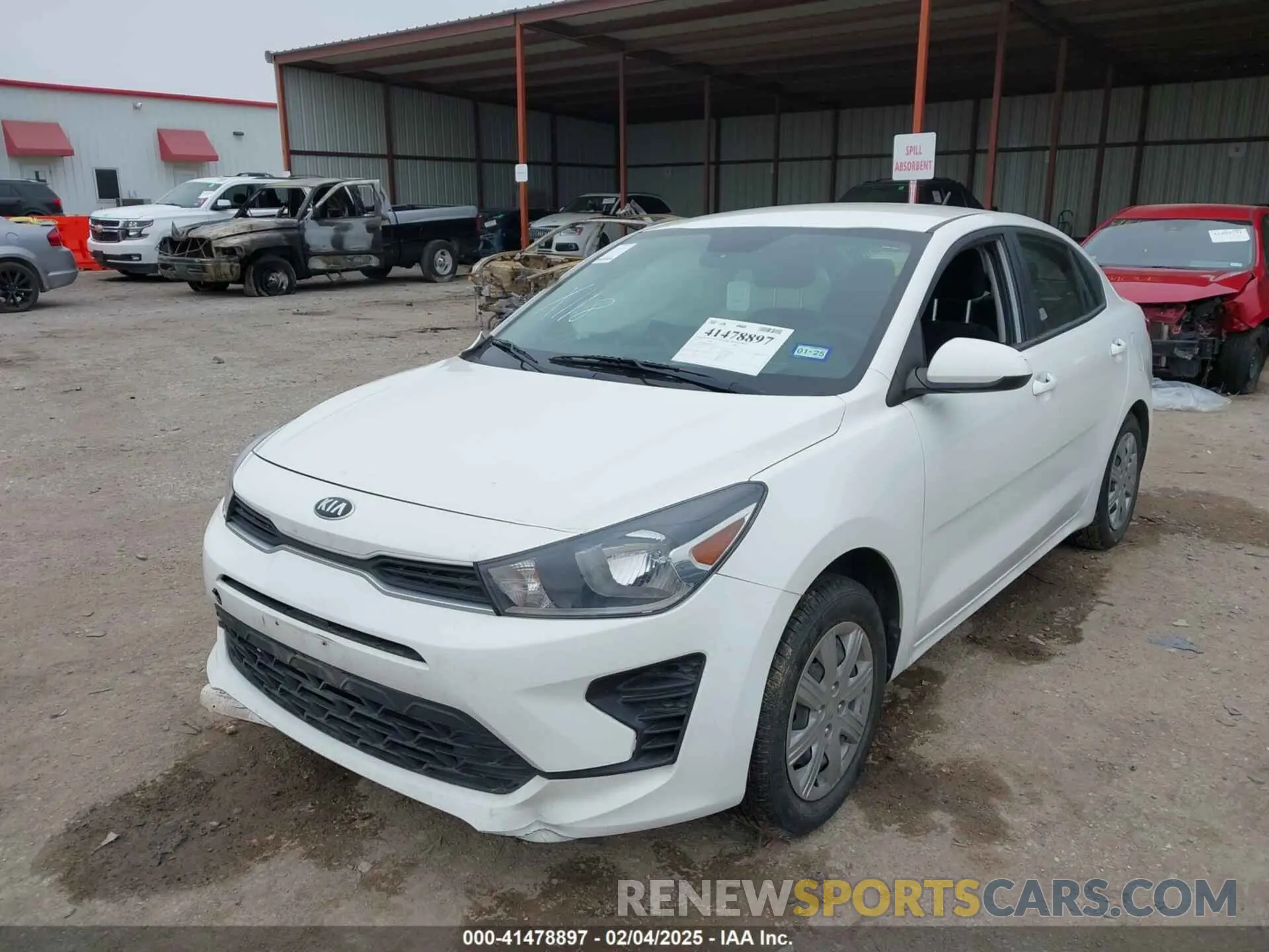 2 Photograph of a damaged car 3KPA24AD3ME382481 KIA RIO 2021