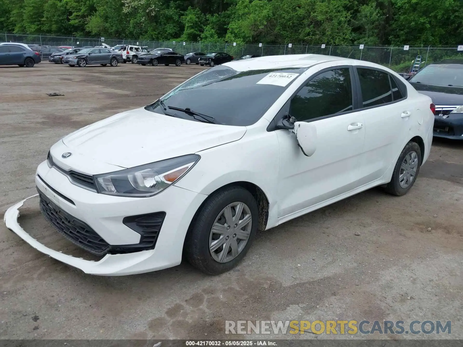2 Photograph of a damaged car 3KPA24AD4ME369433 KIA RIO 2021