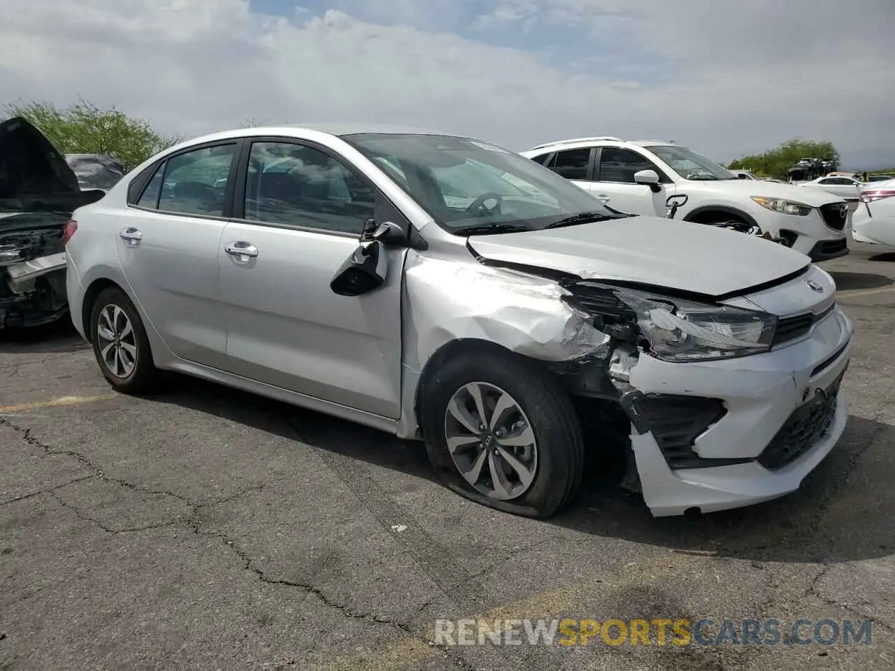4 Photograph of a damaged car 3KPA24AD4ME386295 KIA RIO 2021