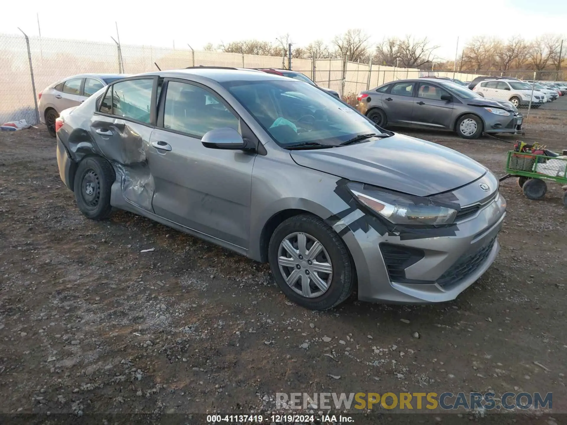 1 Photograph of a damaged car 3KPA24AD4ME398981 KIA RIO 2021