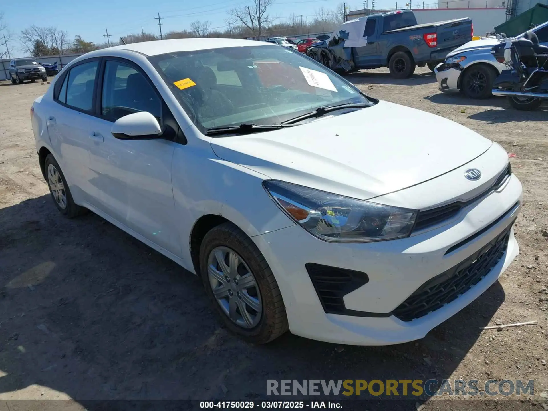 1 Photograph of a damaged car 3KPA24AD4ME430442 KIA RIO 2021