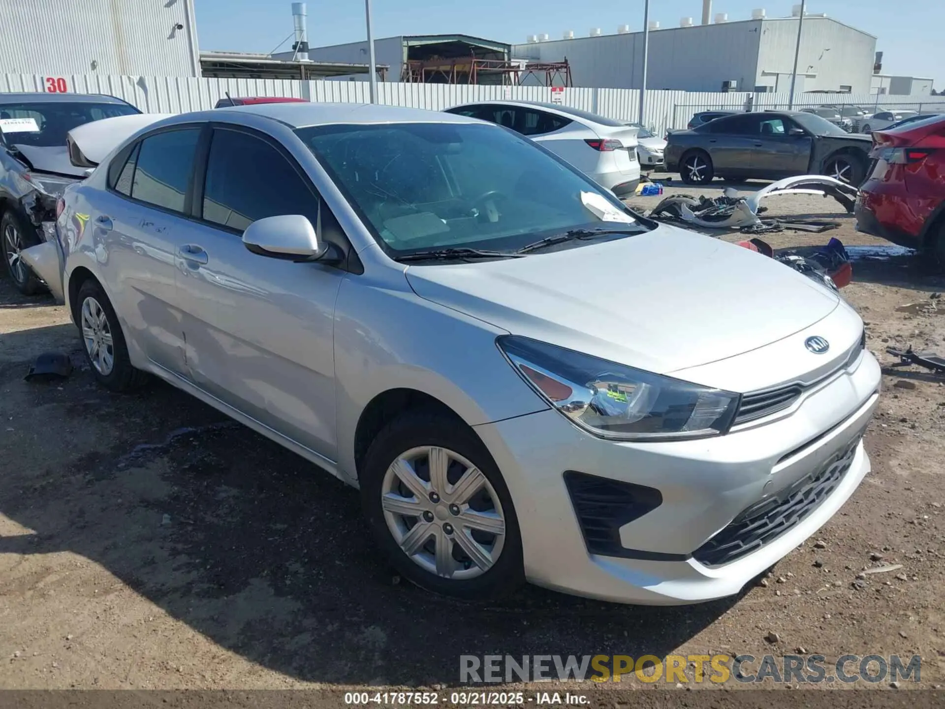 1 Photograph of a damaged car 3KPA24AD5ME429655 KIA RIO 2021