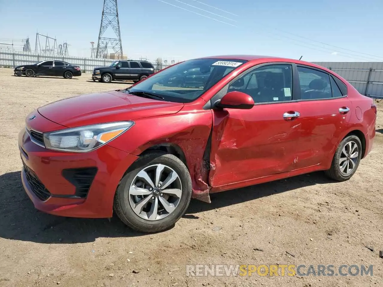 1 Photograph of a damaged car 3KPA24AD6ME391658 KIA RIO 2021