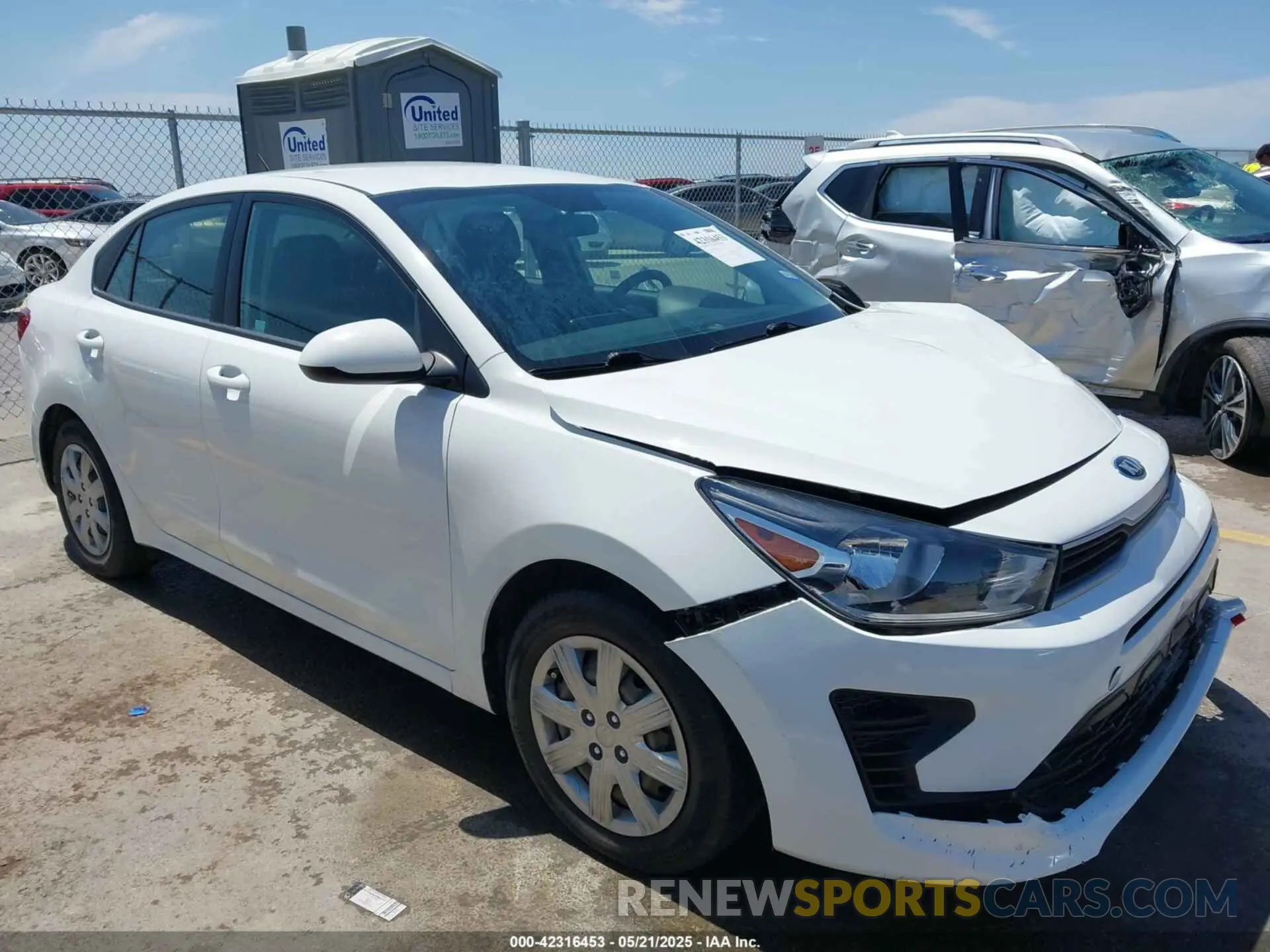 1 Photograph of a damaged car 3KPA24AD7ME406152 KIA RIO 2021