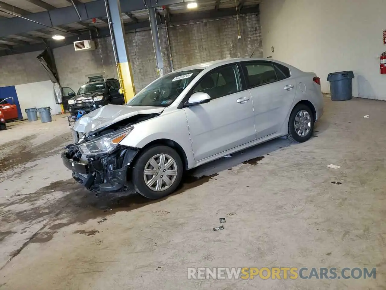 1 Photograph of a damaged car 3KPA24AD8ME366180 KIA RIO 2021