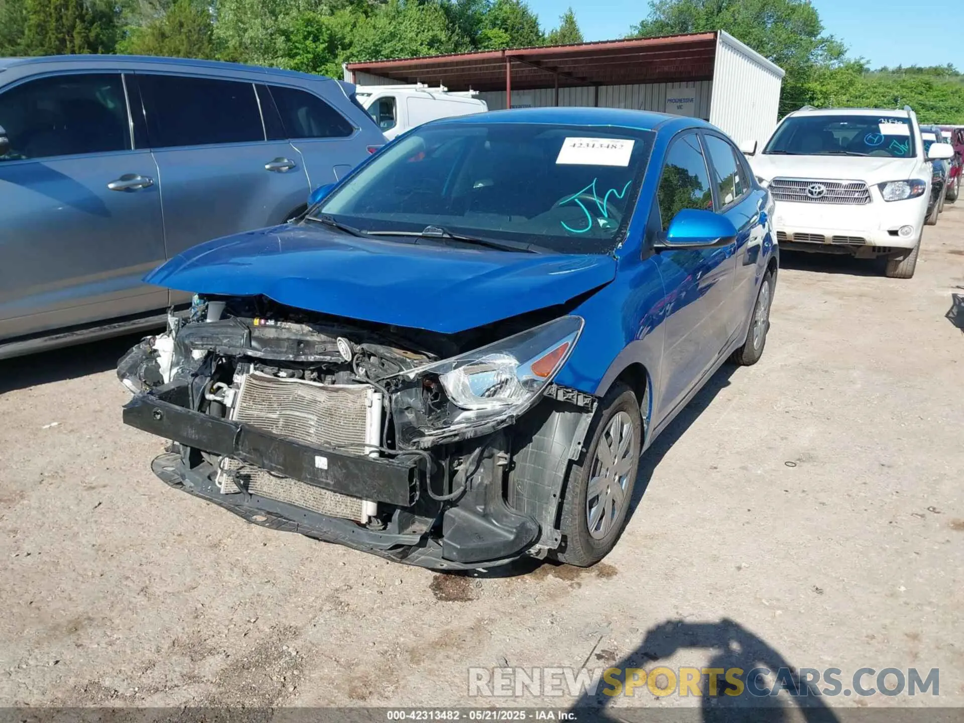 2 Photograph of a damaged car 3KPA24AD8ME387756 KIA RIO 2021