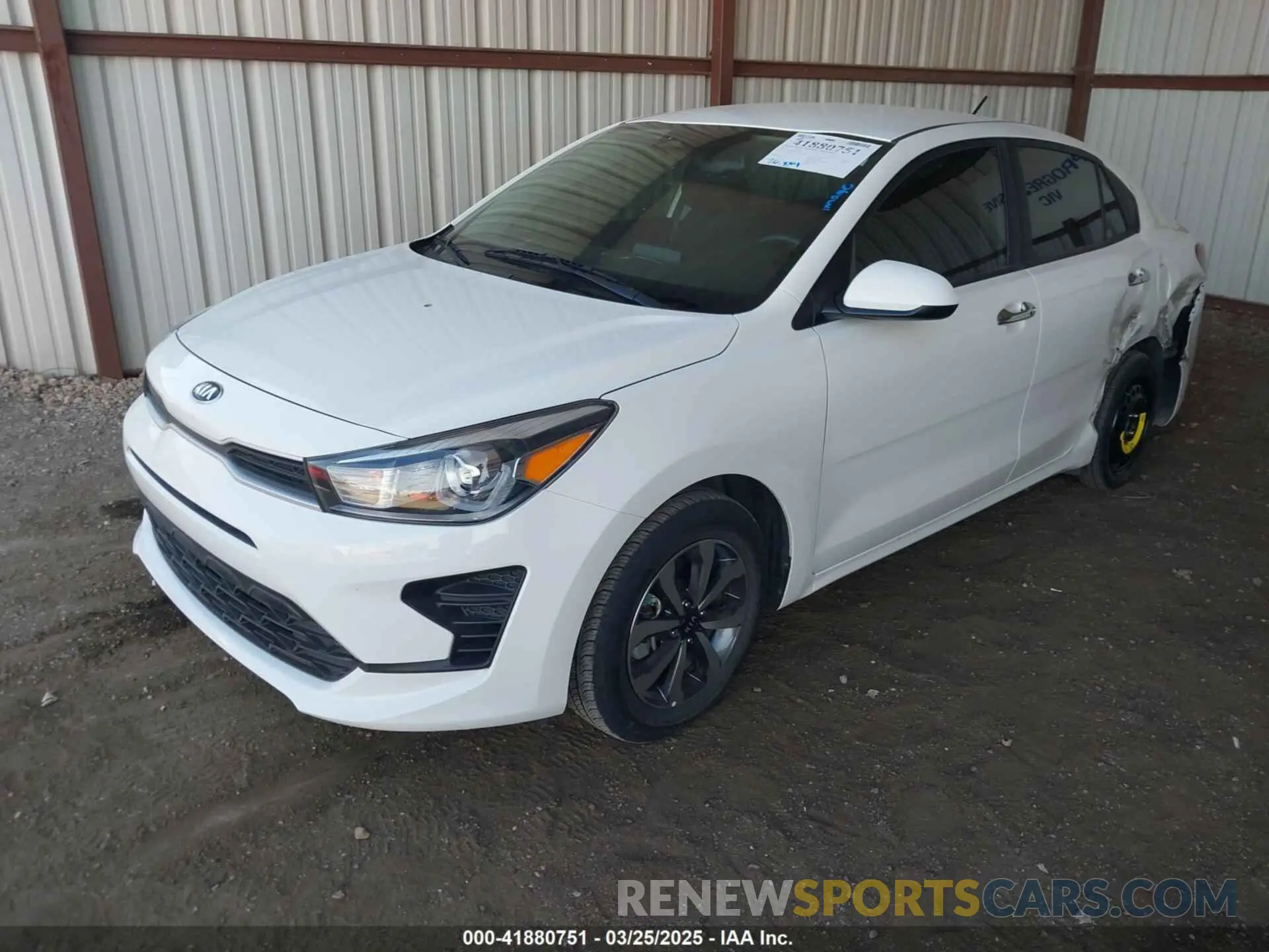 2 Photograph of a damaged car 3KPA24AD8ME425373 KIA RIO 2021