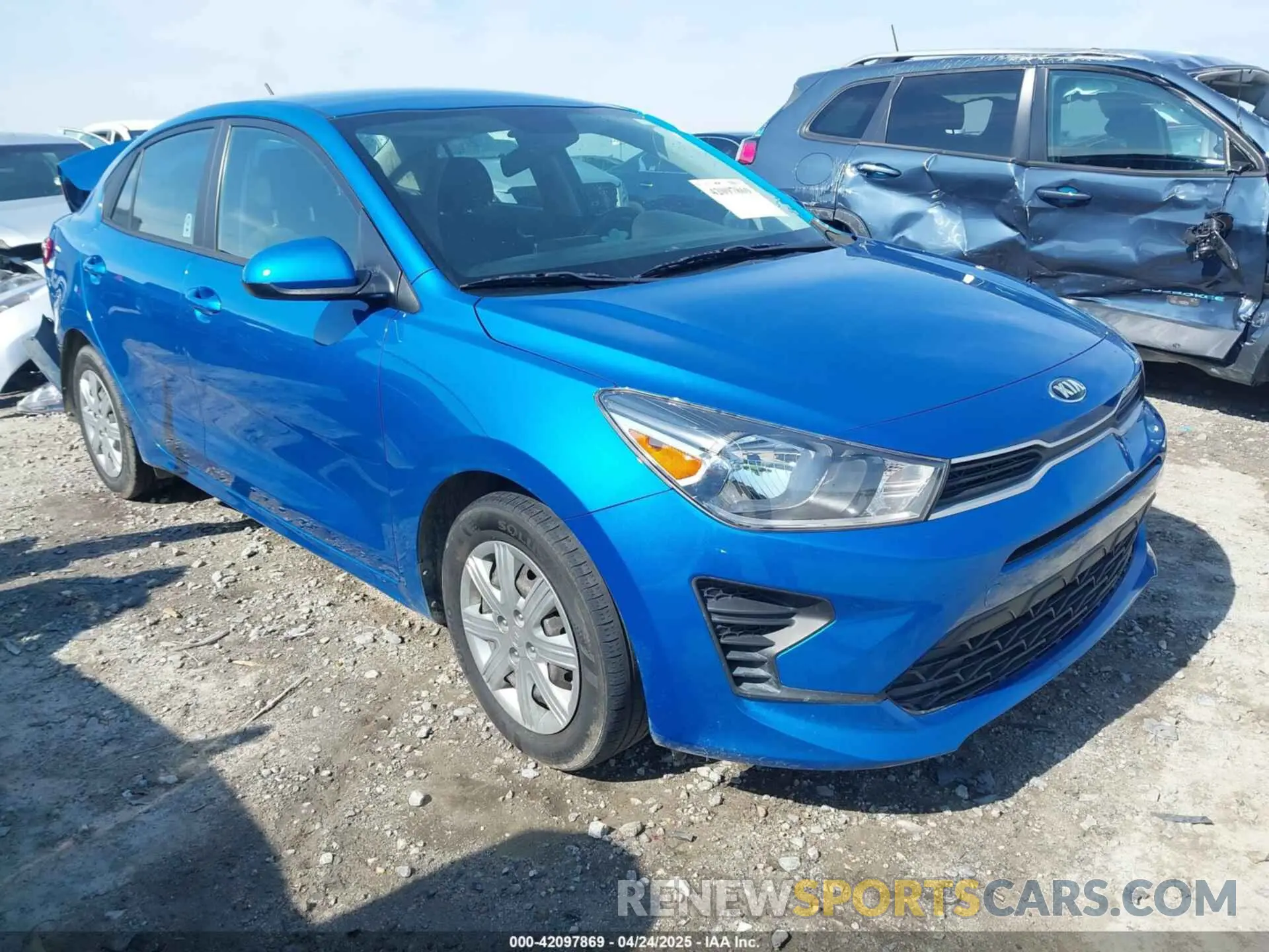 1 Photograph of a damaged car 3KPA24AD9ME392660 KIA RIO 2021