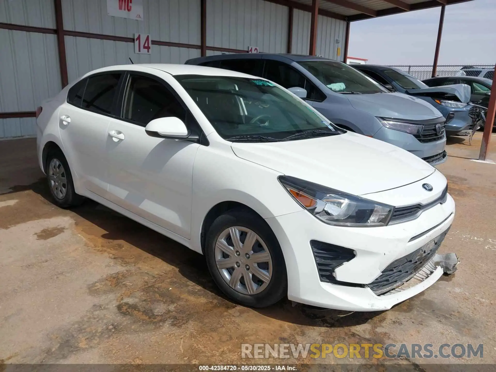 1 Photograph of a damaged car 3KPA24AD9ME400529 KIA RIO 2021