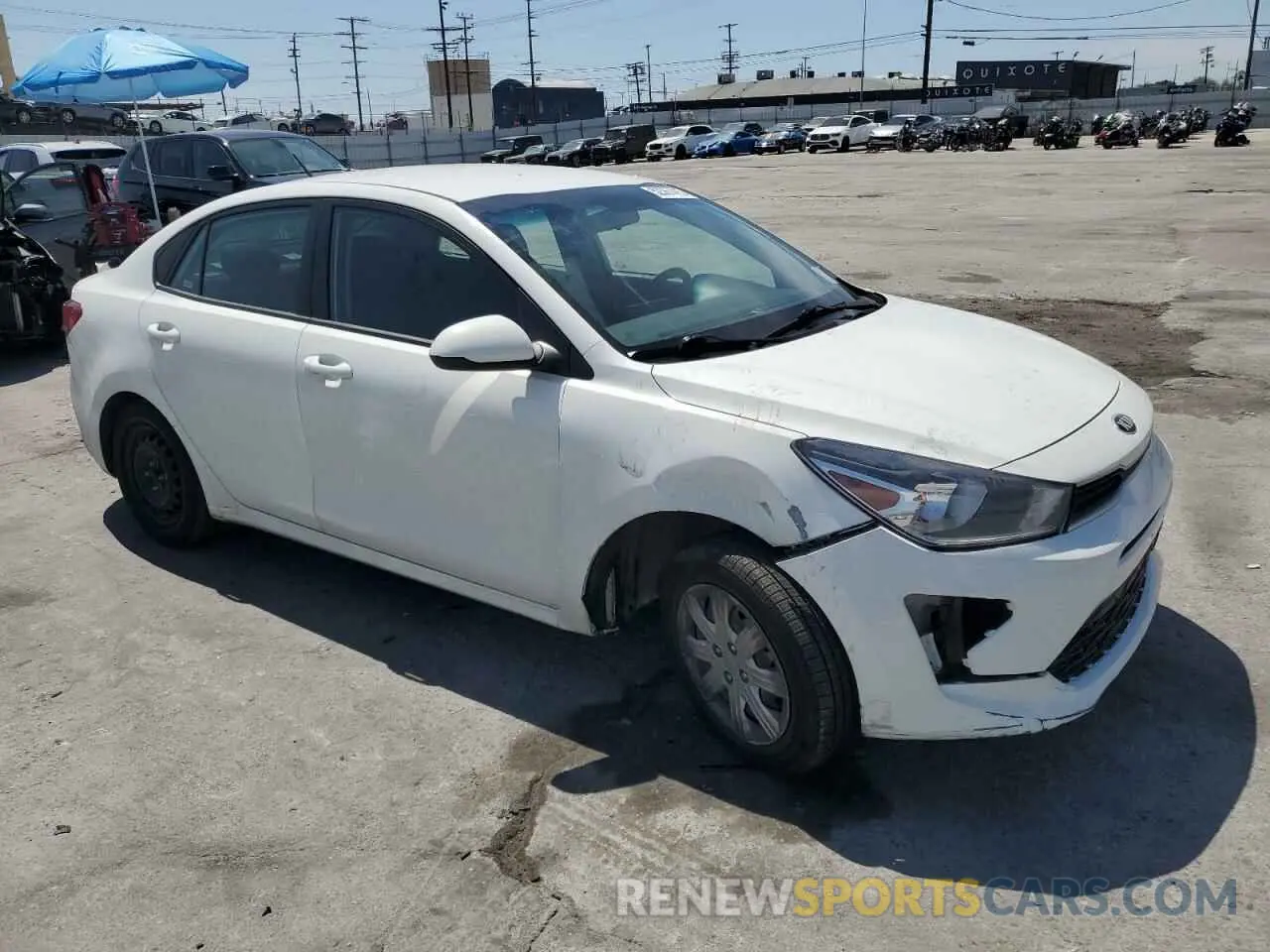 4 Photograph of a damaged car 3KPA24ADXME375737 KIA RIO 2021
